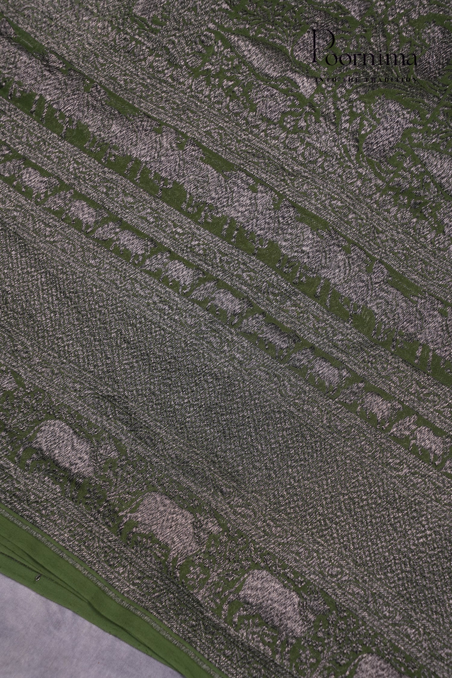 BENARASI GEORGETTE SAREE-GREEN