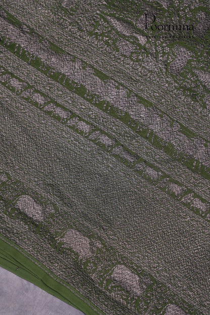 BENARASI GEORGETTE SAREE-GREEN