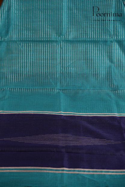 DUPIYANA FANCY SAREE-TEAL BLUE