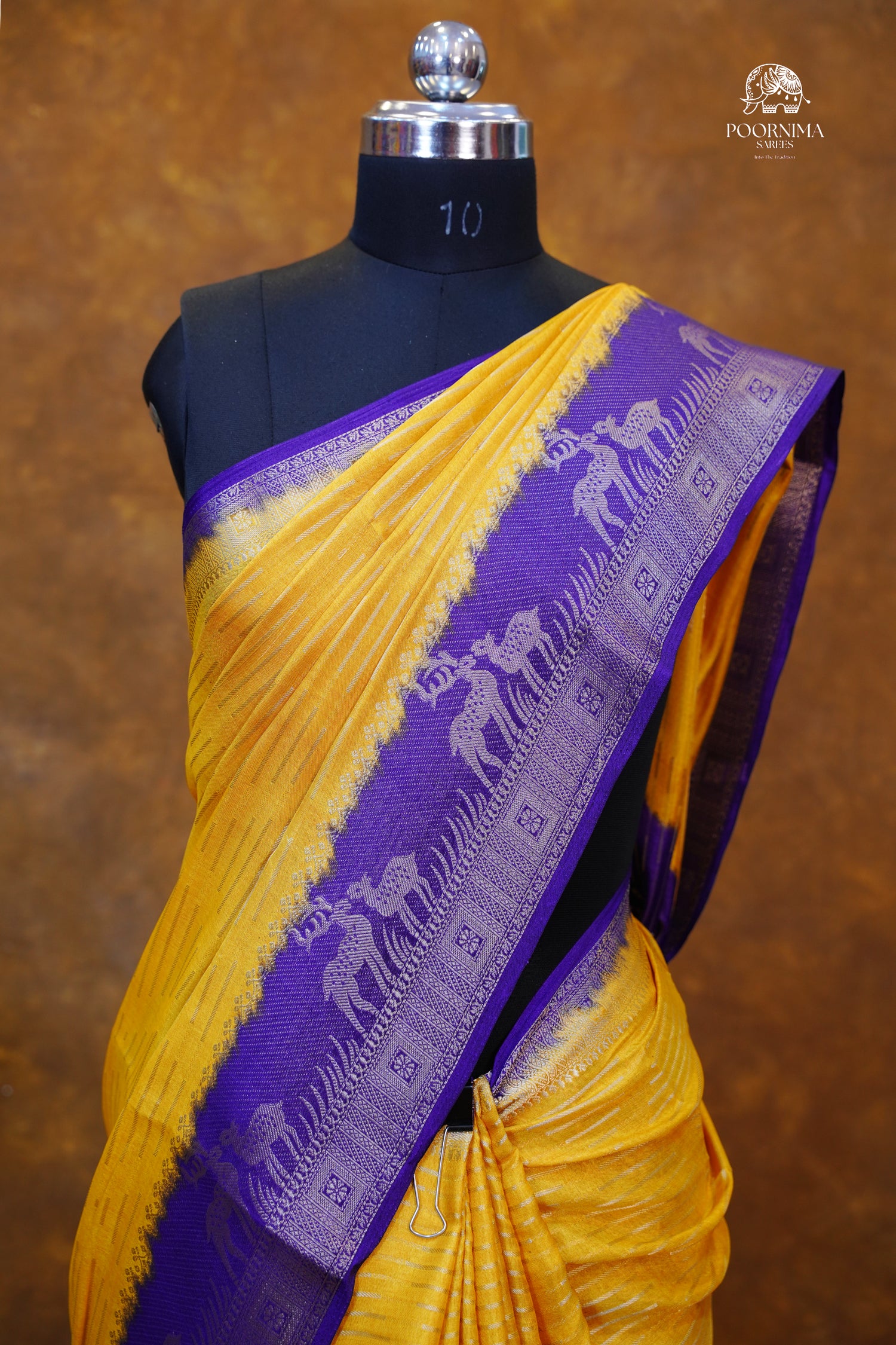 DOLA SILK SAREE- YELLOW