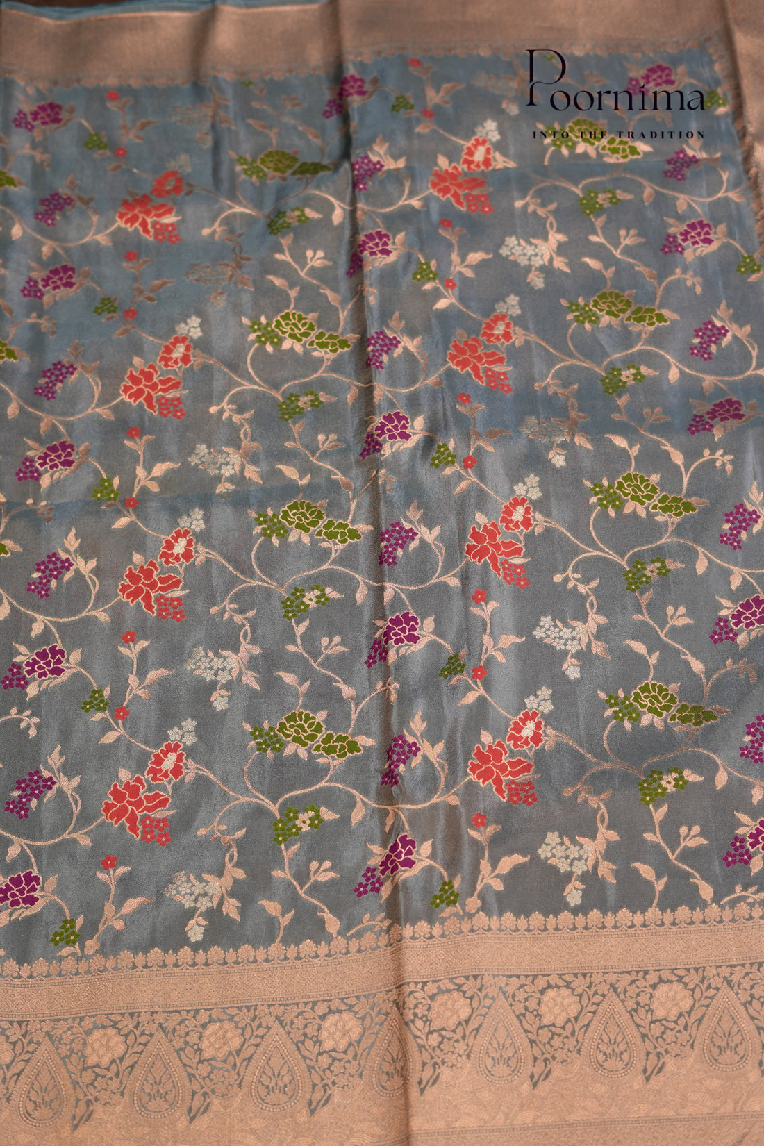 BENARASI PATTU- BLUE GREY