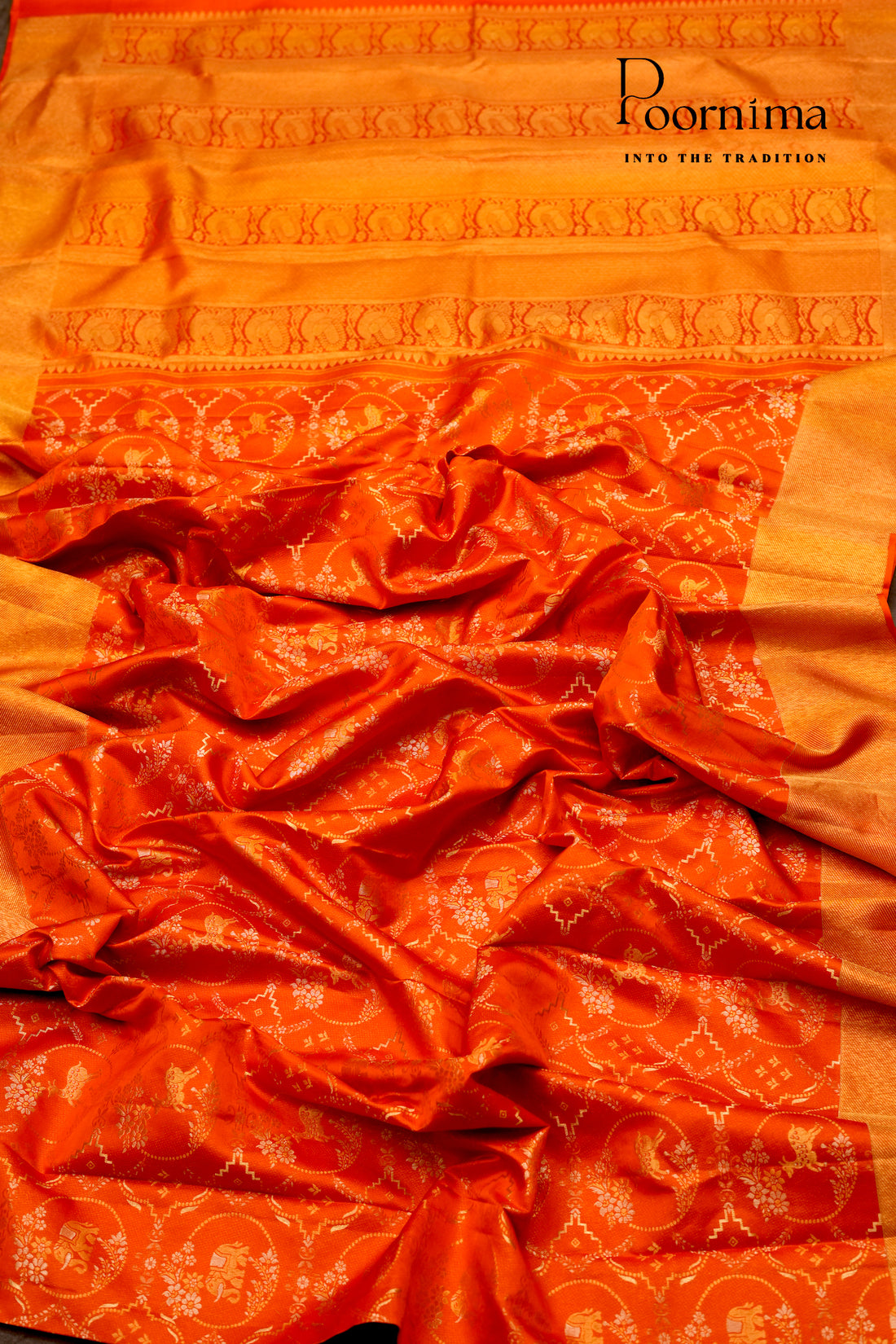 VINTAGE KANJEEVARAM-RED ORANGE