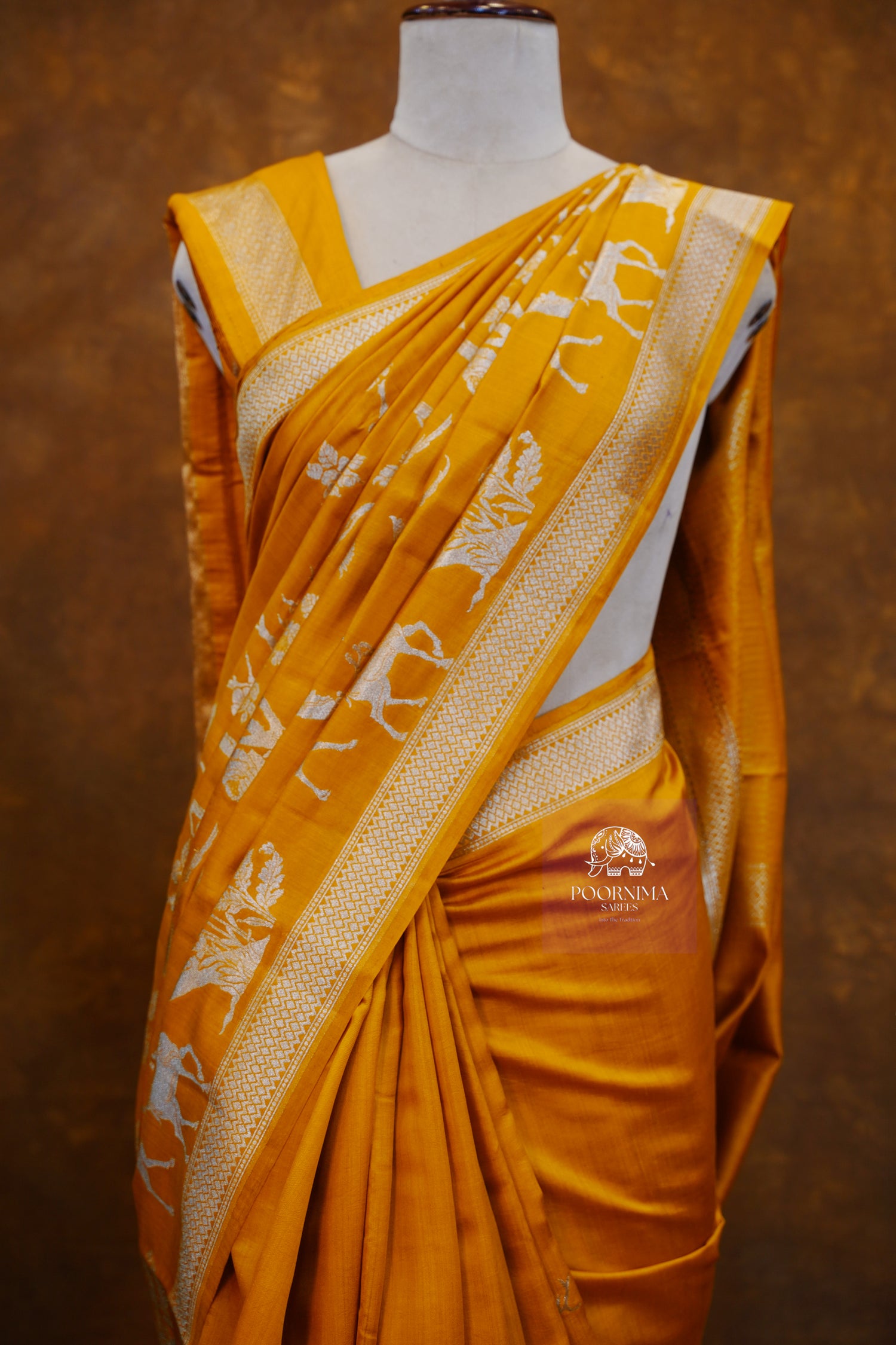 PURE BANARASI SAREE - HARVEST GOLD