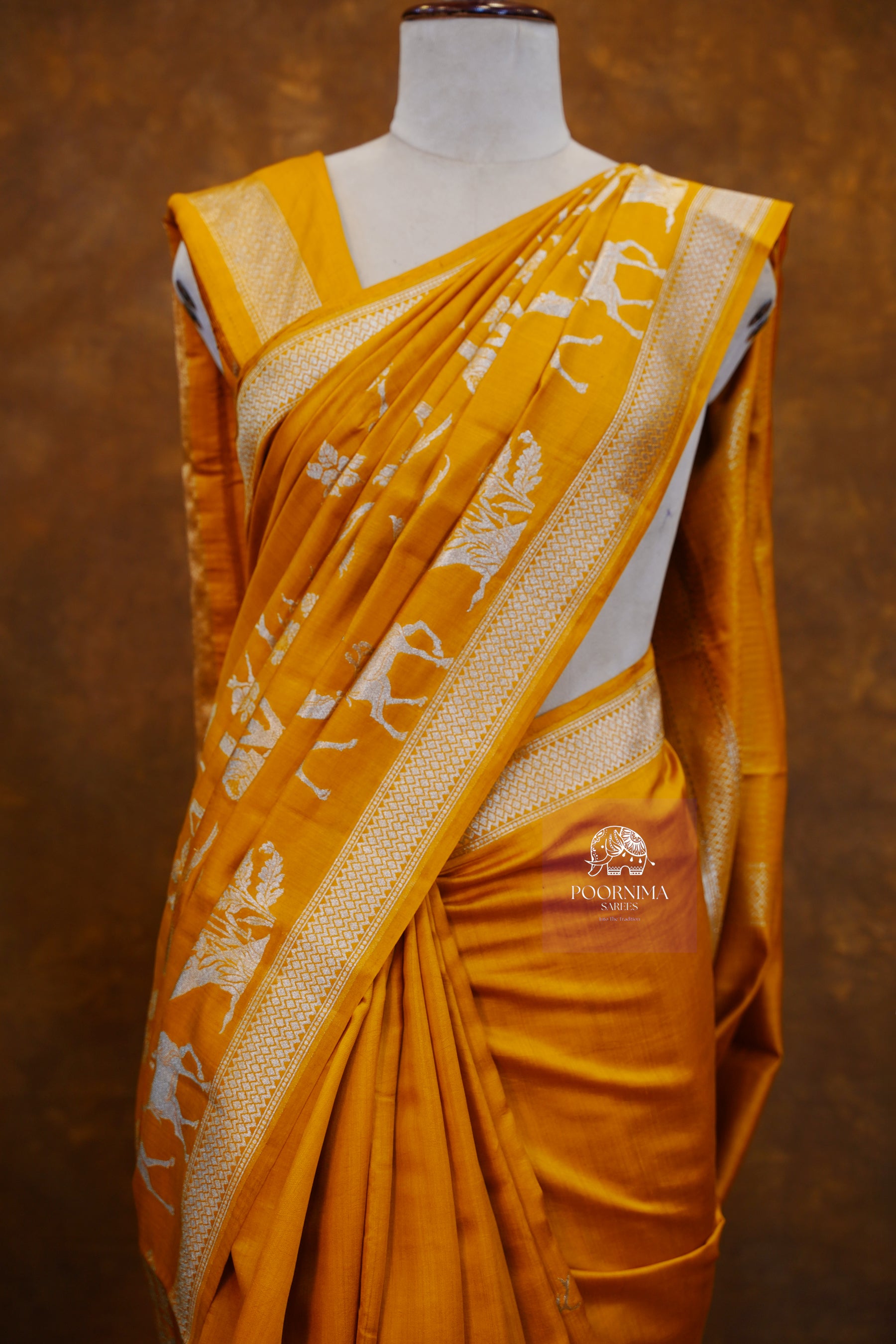 PURE BANARASI SAREE - HARVEST GOLD