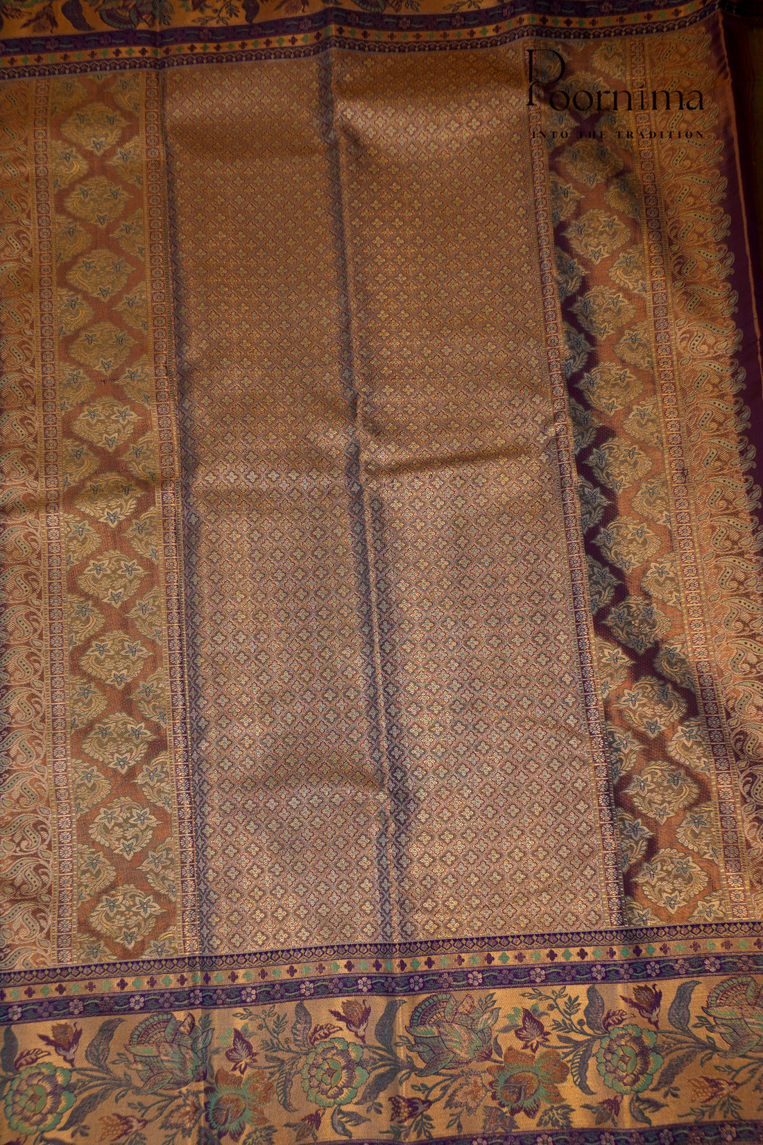 VINTAGE KANJEEVARAM -PISTA GREEN