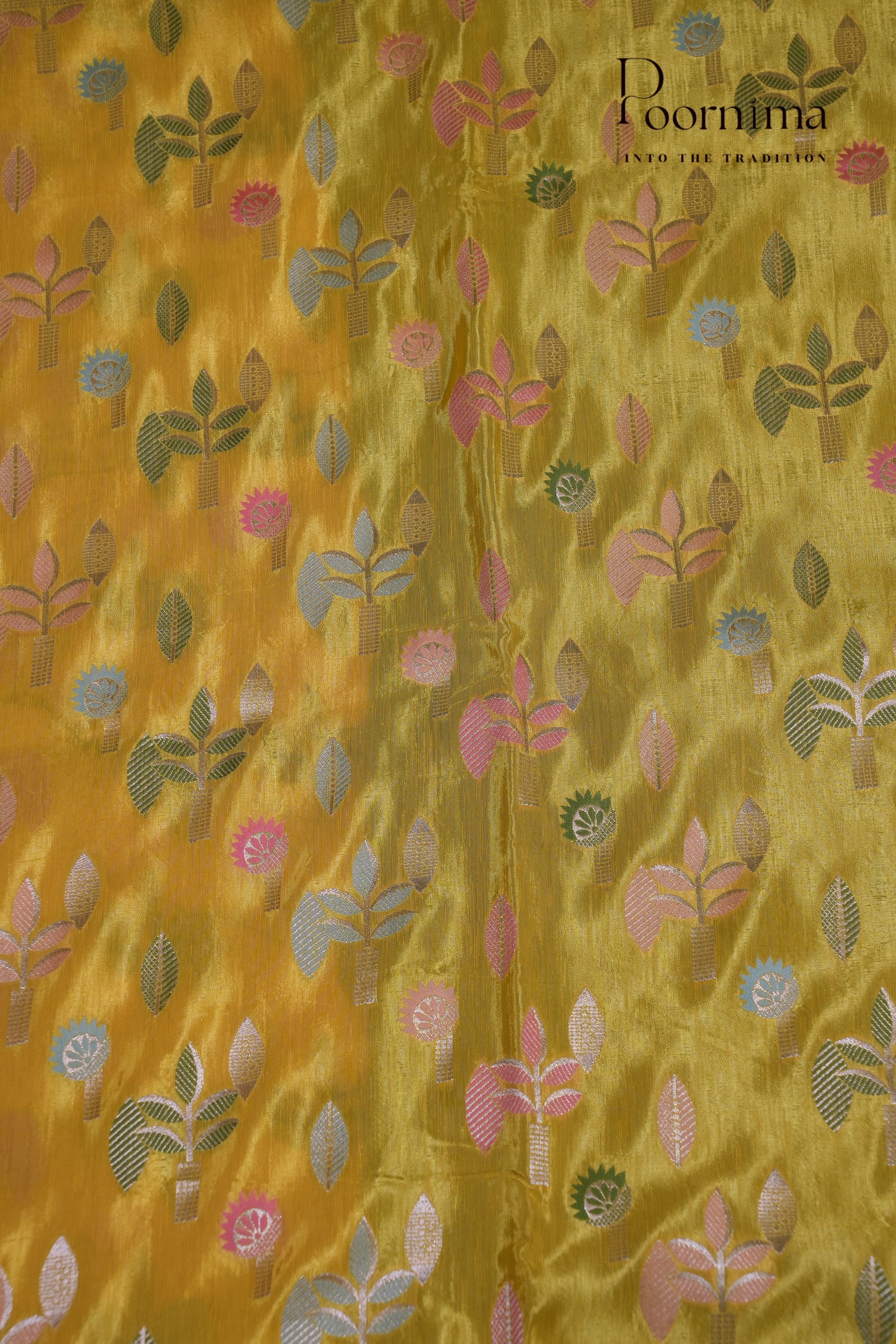 BENARASI PATTU SAREE-LEMON YELLOW