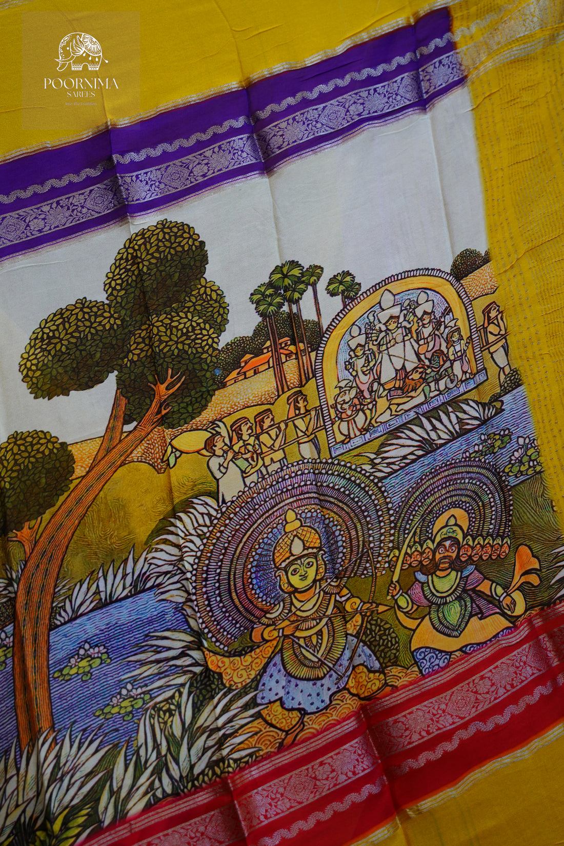 MYSORE SILK DIGITAL PRINTED SAREE