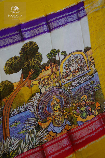 MYSORE SILK DIGITAL PRINTED SAREE