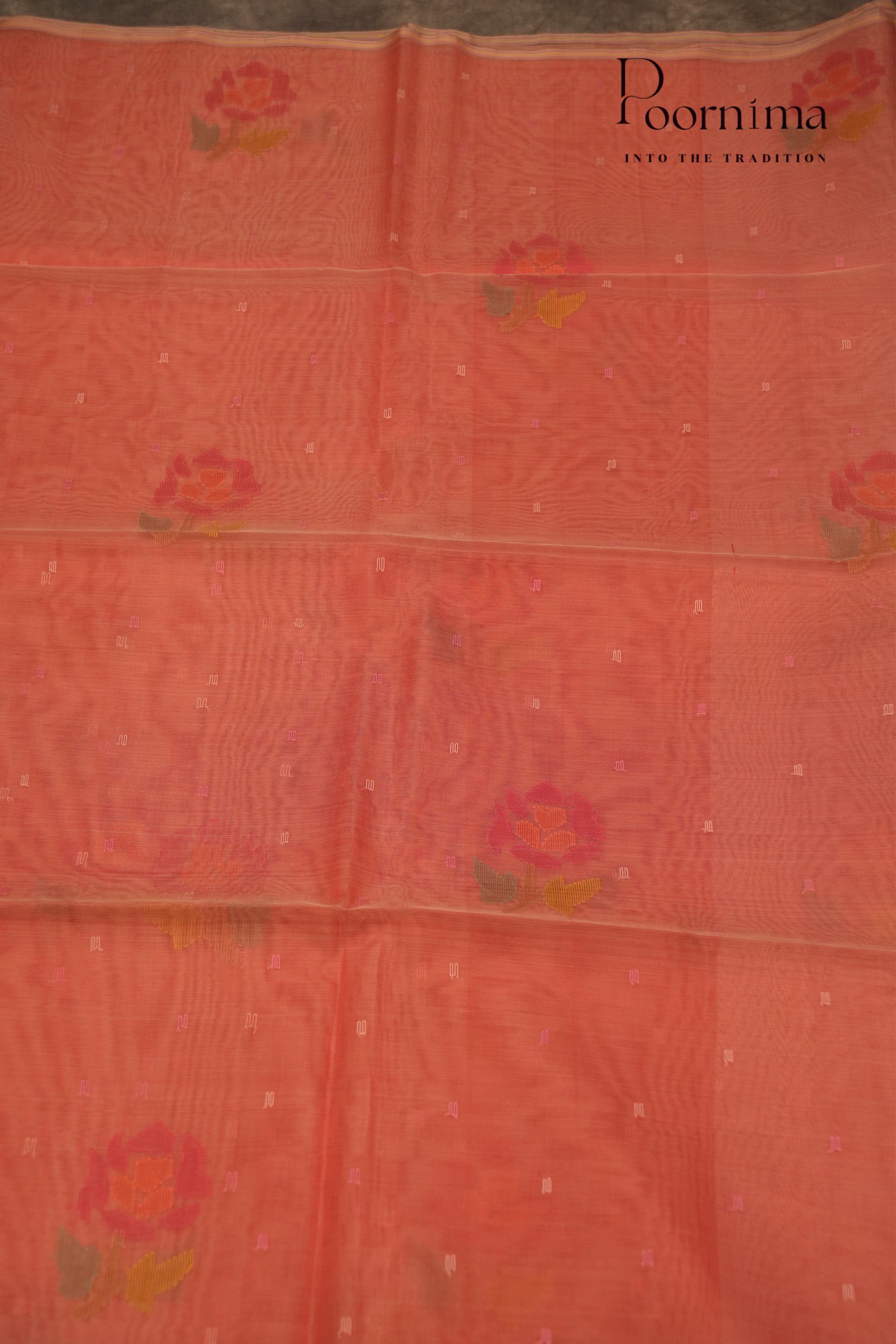 TUSSAR JAMDANI SAREE- LIGHT PINK