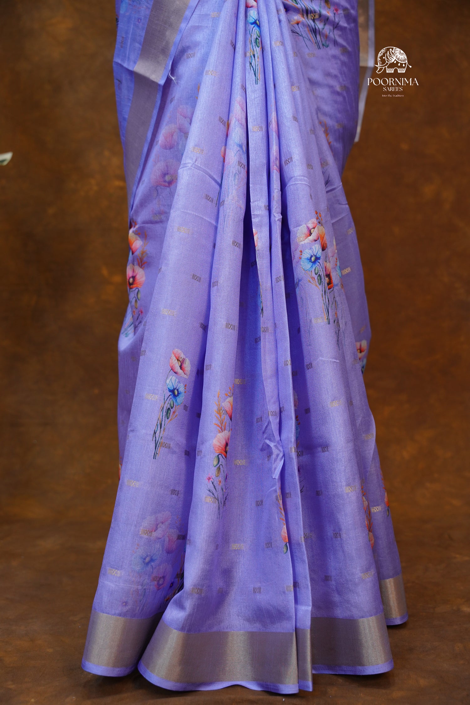 CHANDERI SAREE- VIOLET