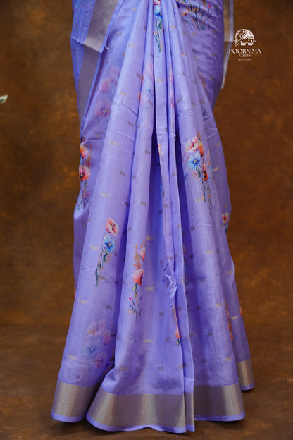 CHANDERI SAREE- VIOLET