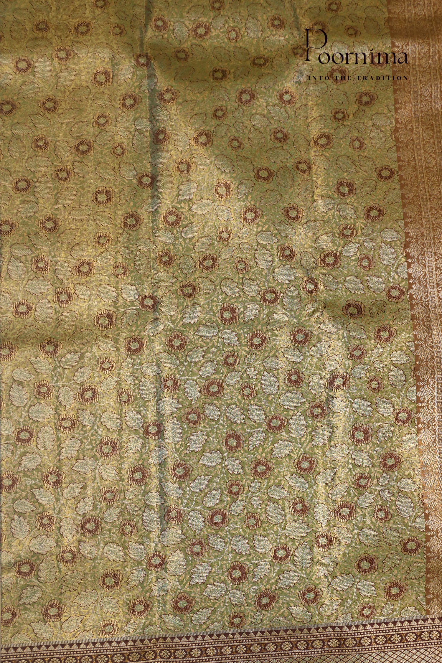 VINTAGE KANJEEVARAM- OLIVE GREEN