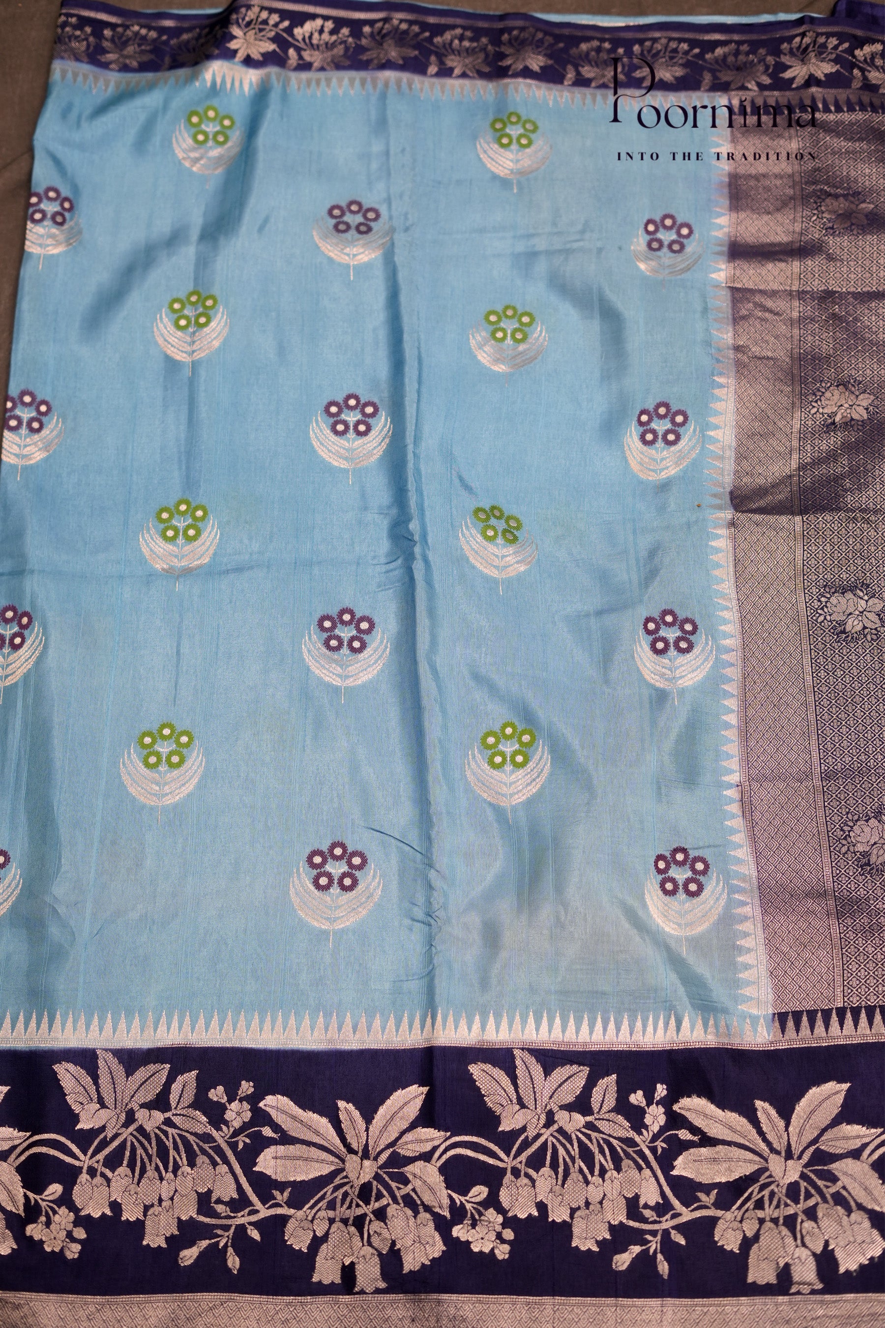 BENARASI PATTU- SKY BLUE