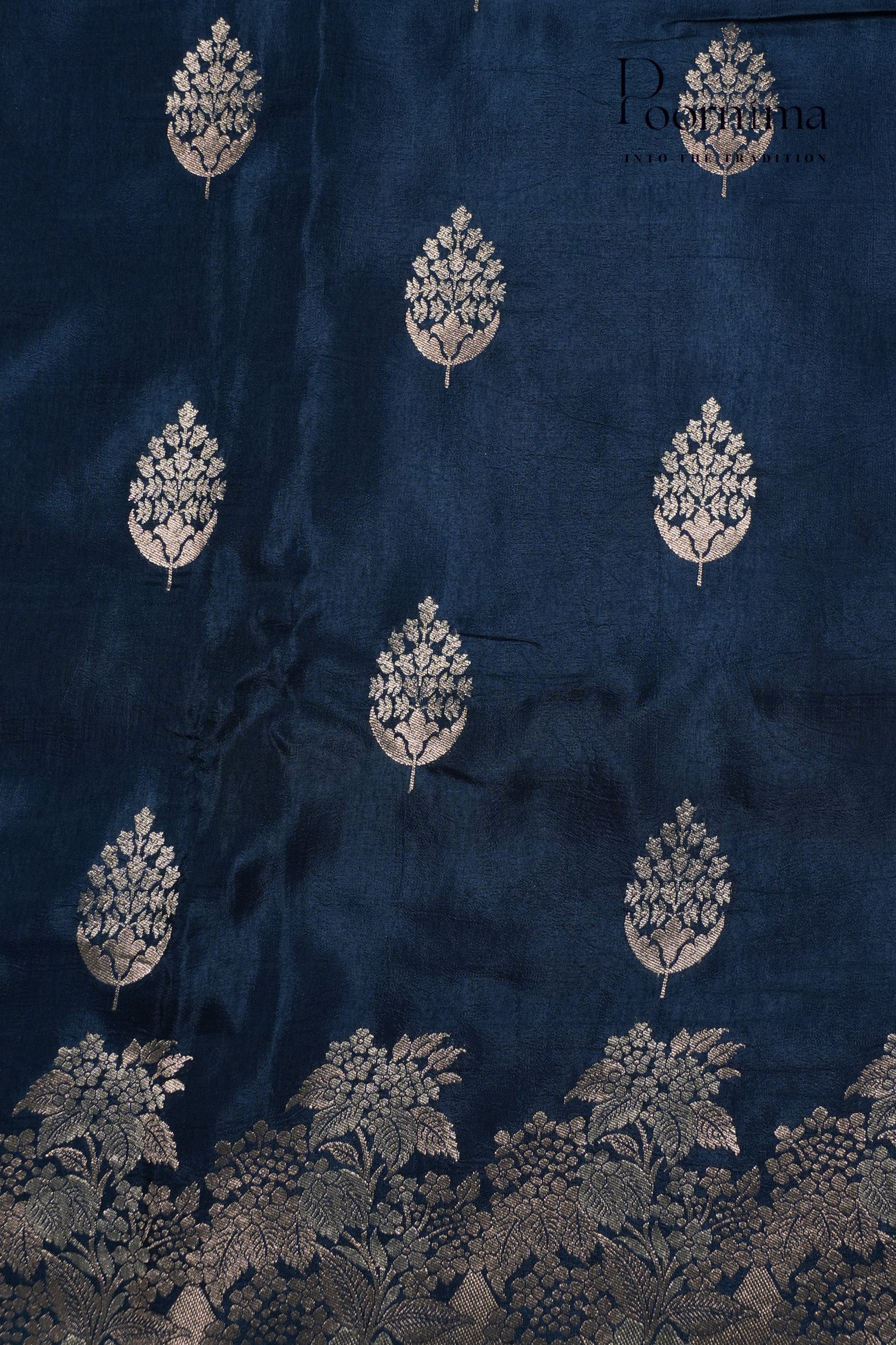 BENARASI PATTU SAREE-INDIGO