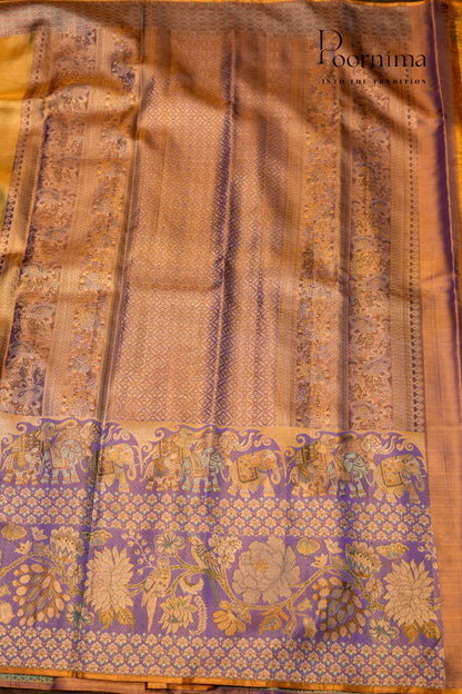 VINTAGE KANJEEVARAM- OLIVE