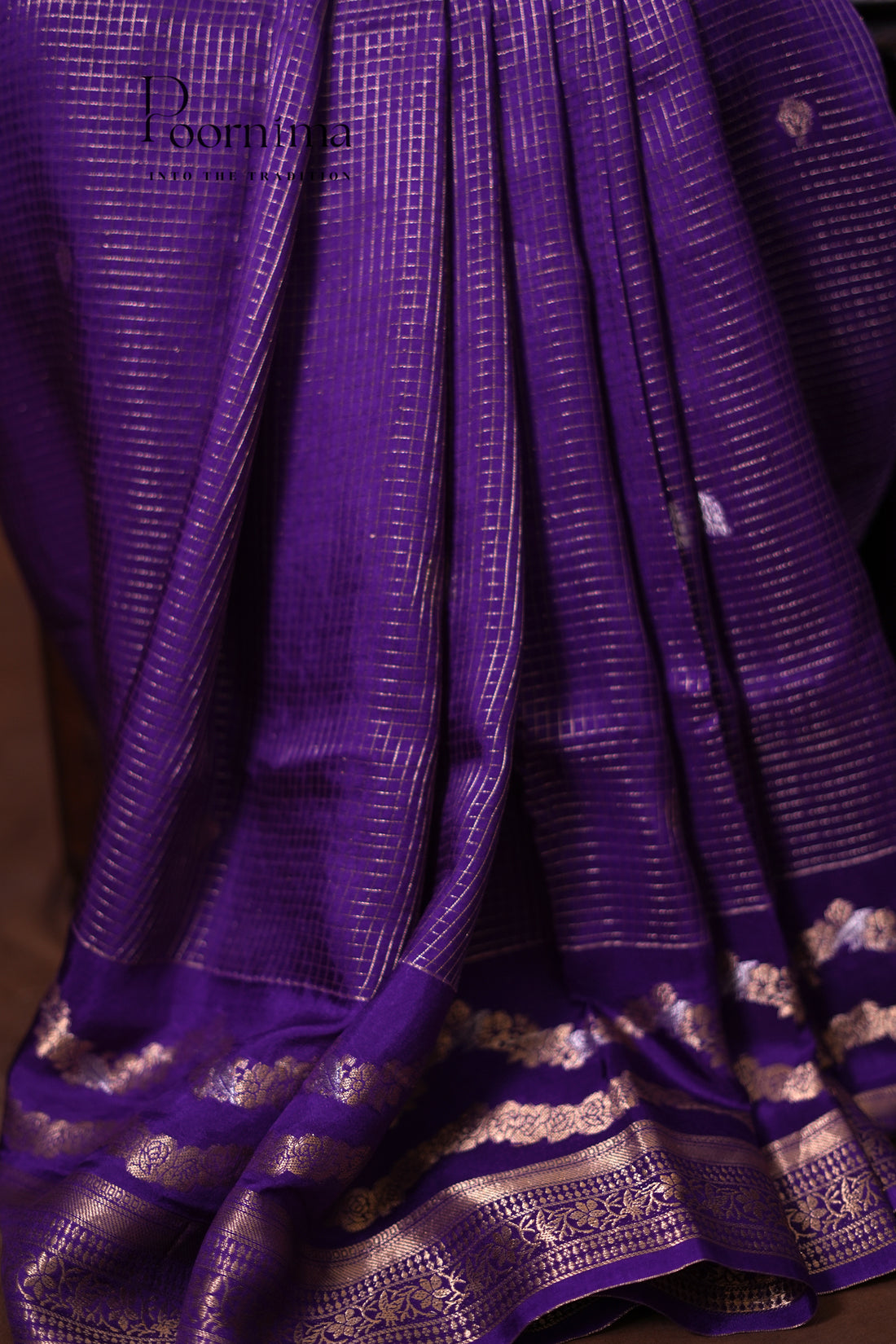 VINTAGE FANCY SAREE - BRINJAL
