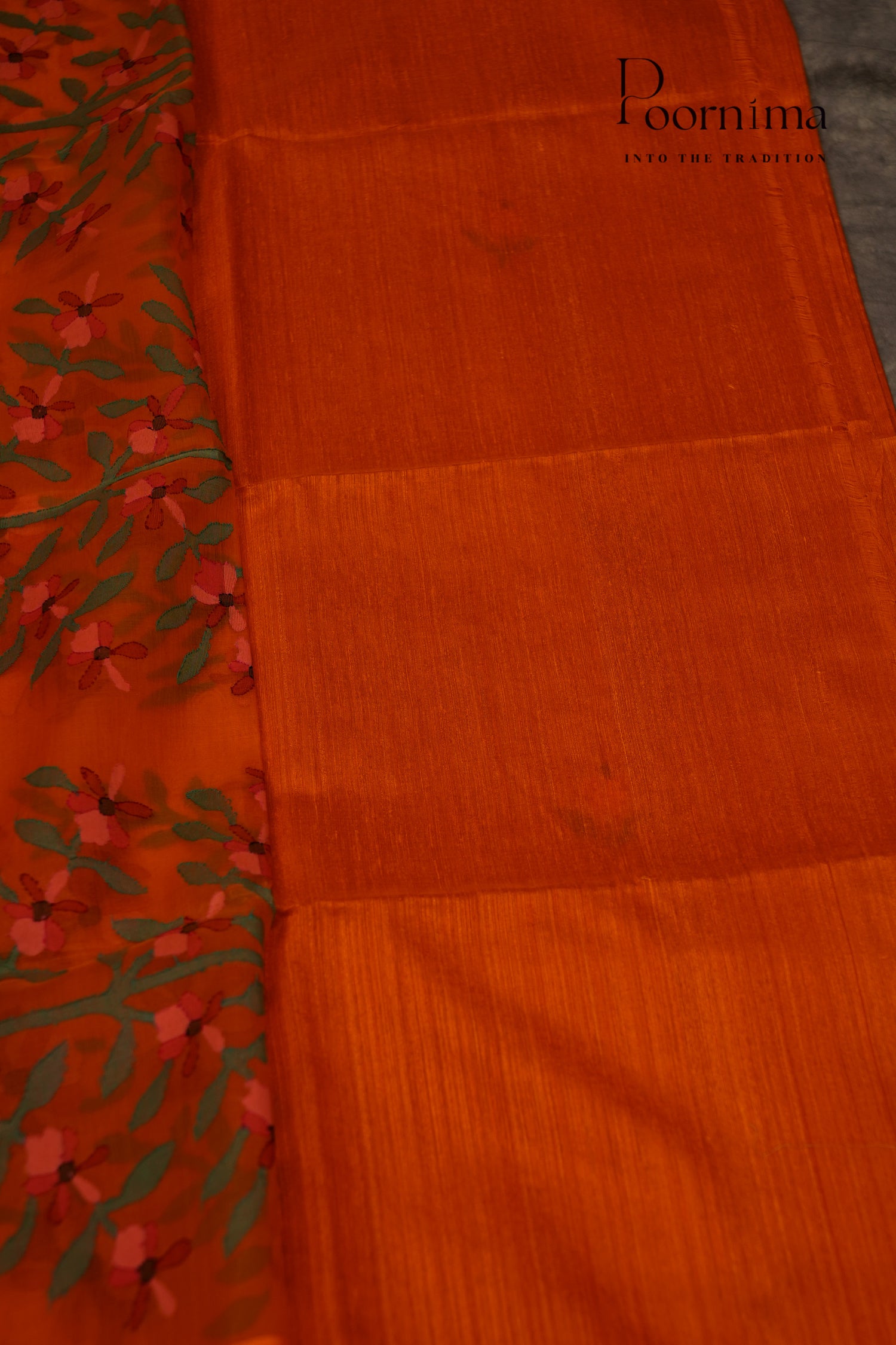 JUTE JAMDANI SAREE- YELLOW