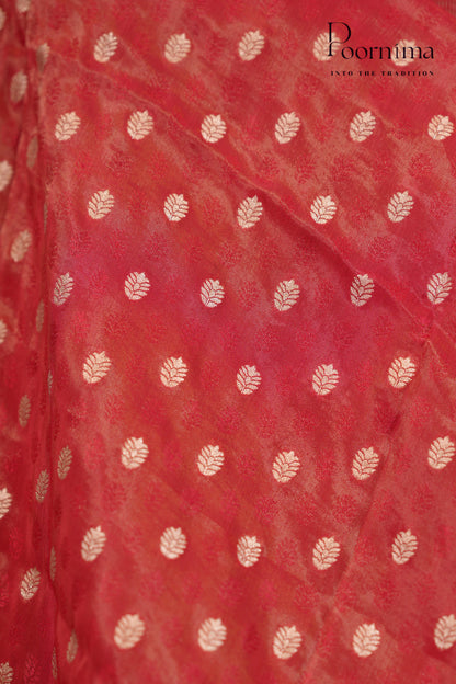 VINTAGE FANCY SAREE- ORANGE