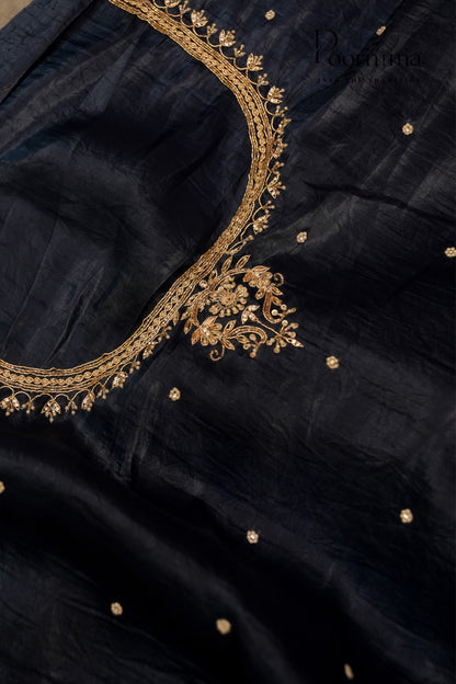 DESIGNER WORK SAREE- PEACOCK BLUE