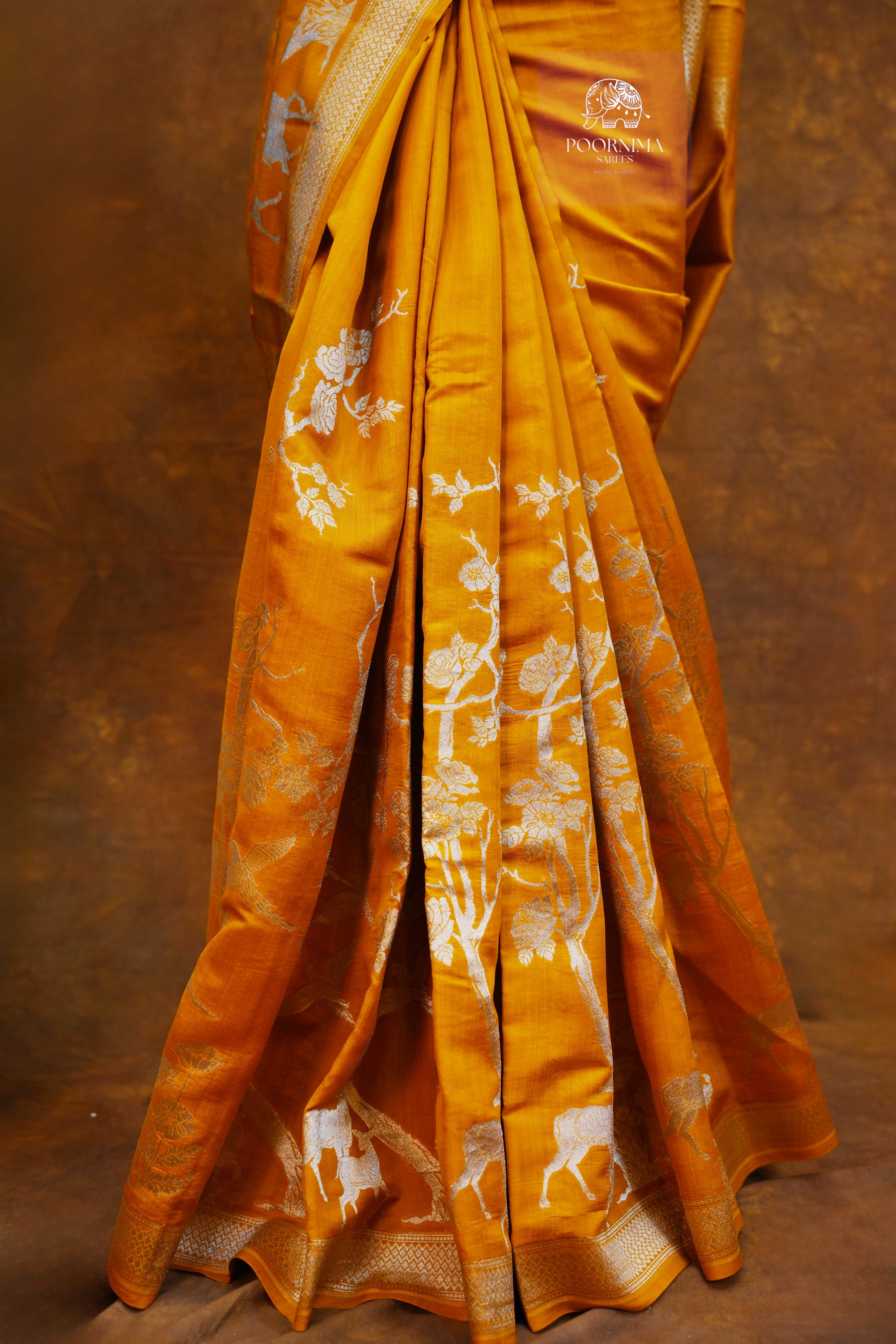 PURE BANARASI SAREE - HARVEST GOLD