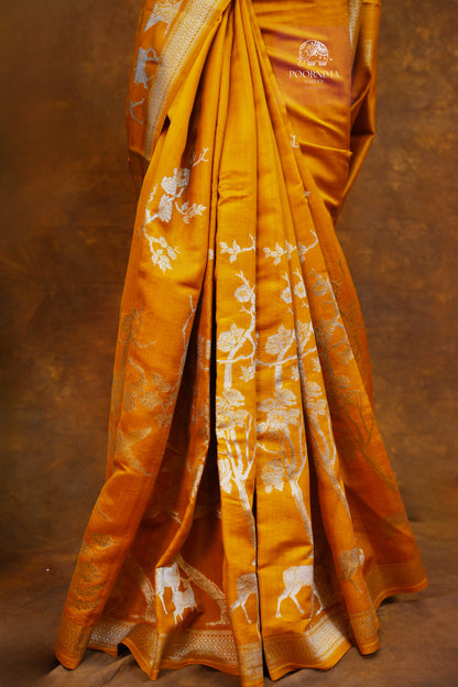 PURE BANARASI SAREE - HARVEST GOLD