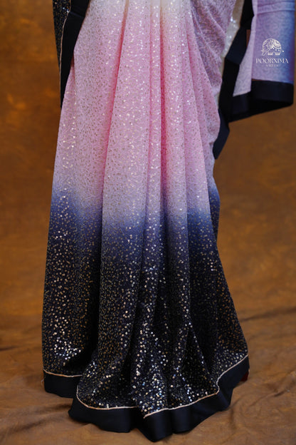 GEORGETTE SEQUENCE WORK SAREE