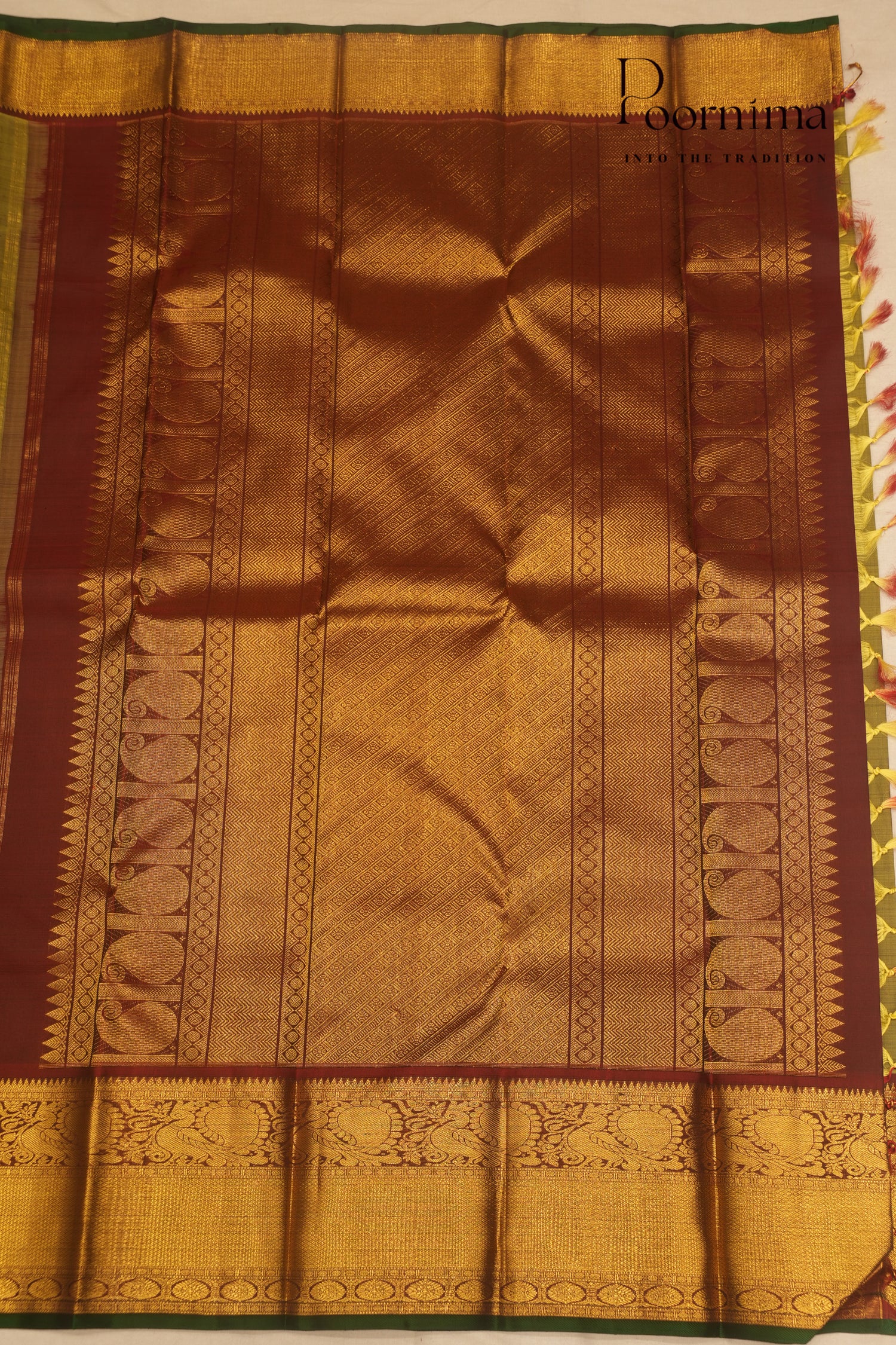 VINTAGE KANJEEVARAM- PISTA GREEN