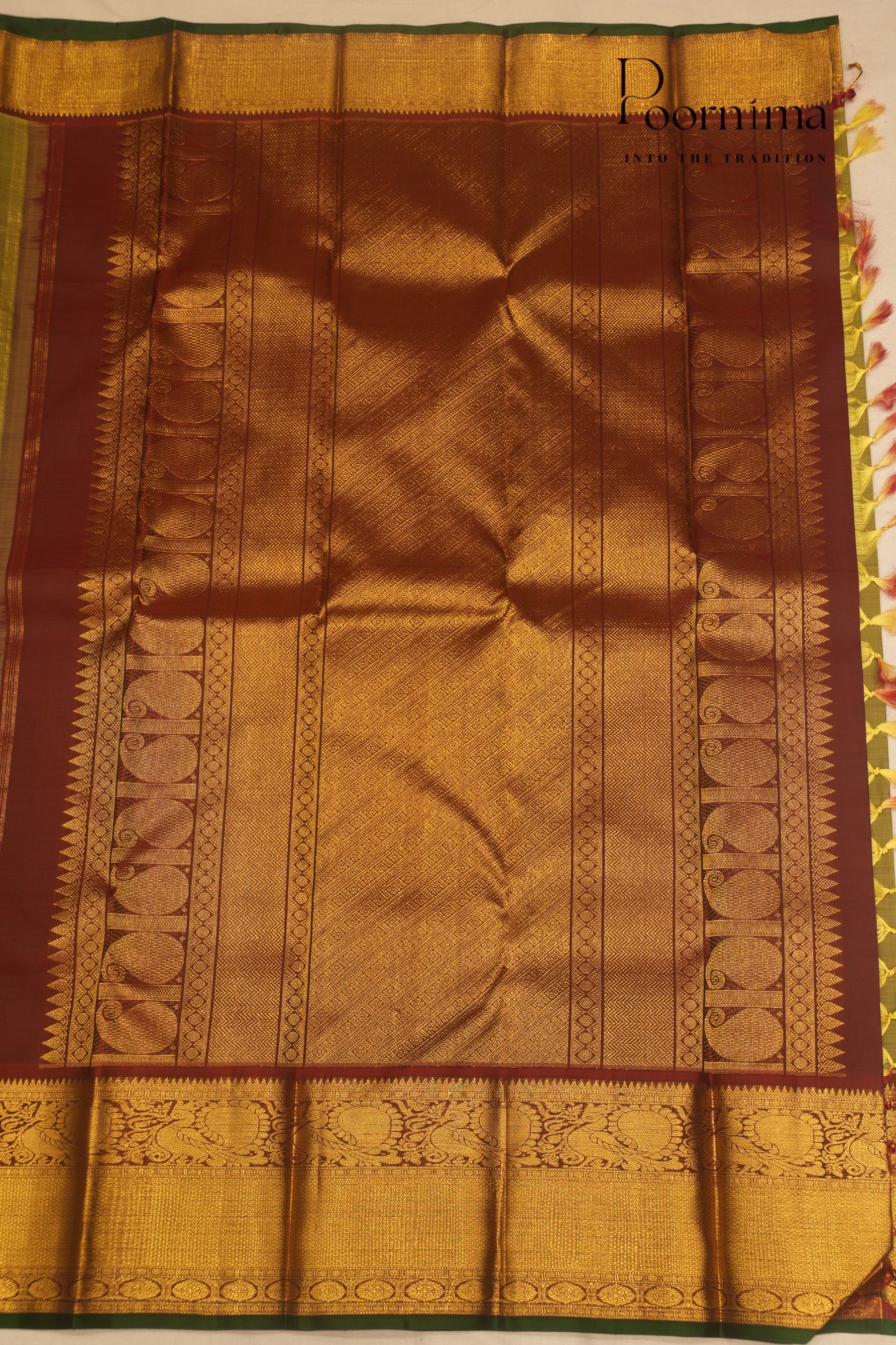 VINTAGE KANJEEVARAM- PISTA GREEN