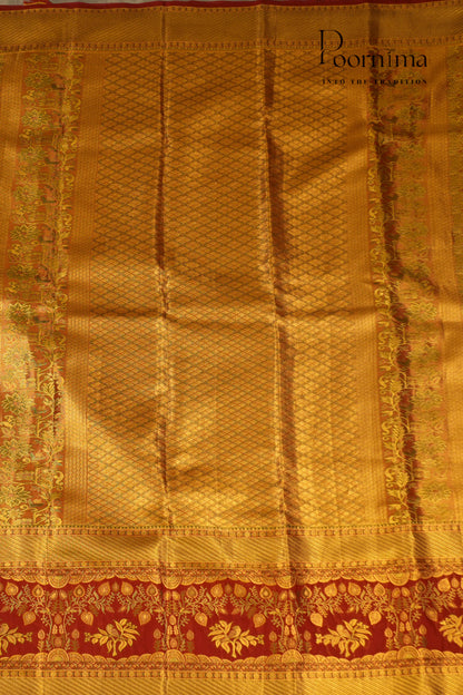 VINTAGE KANJEEVARAM- PISTA GREEN