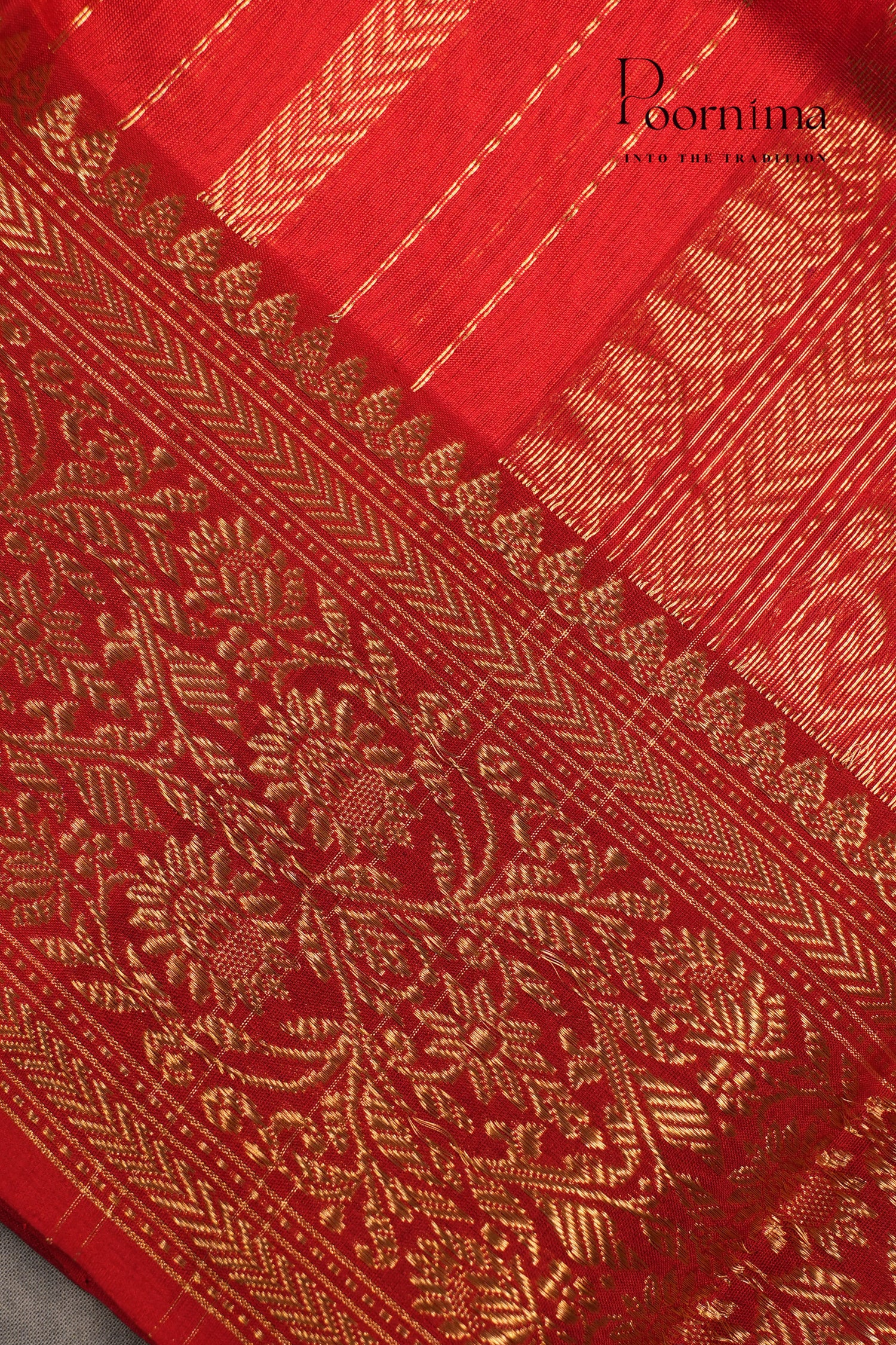 CHANDERI SAREE-ORANGE