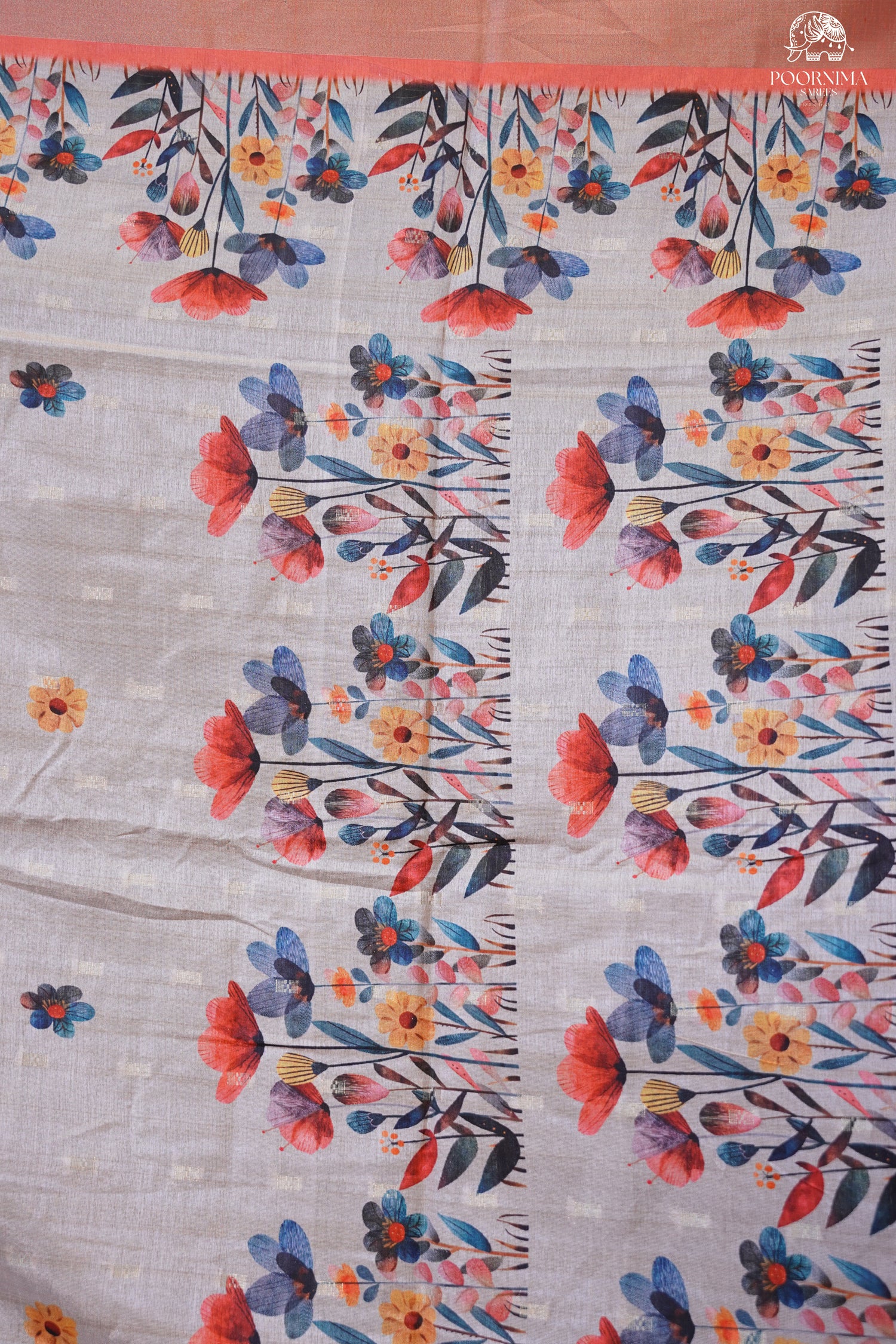 CHANDERI SAREE - BEIGE CREAM