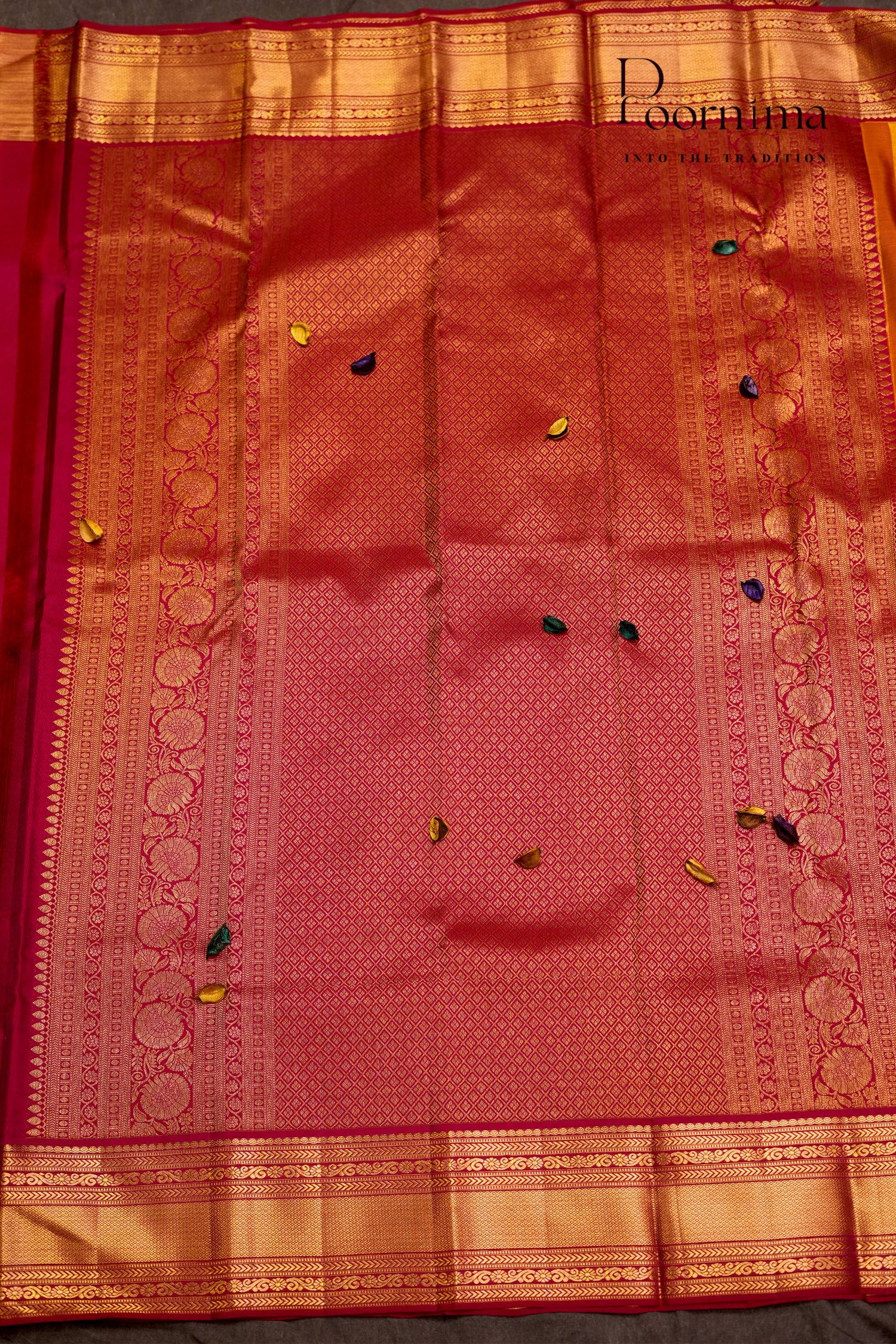 VINTAGE KANJEEVARAM-  DARK YELLOW