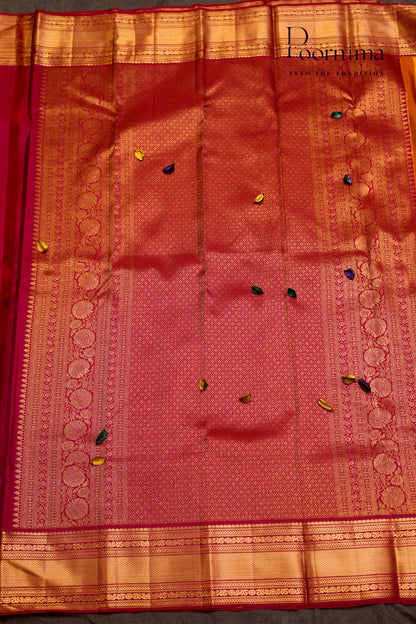 VINTAGE KANJEEVARAM-  DARK YELLOW