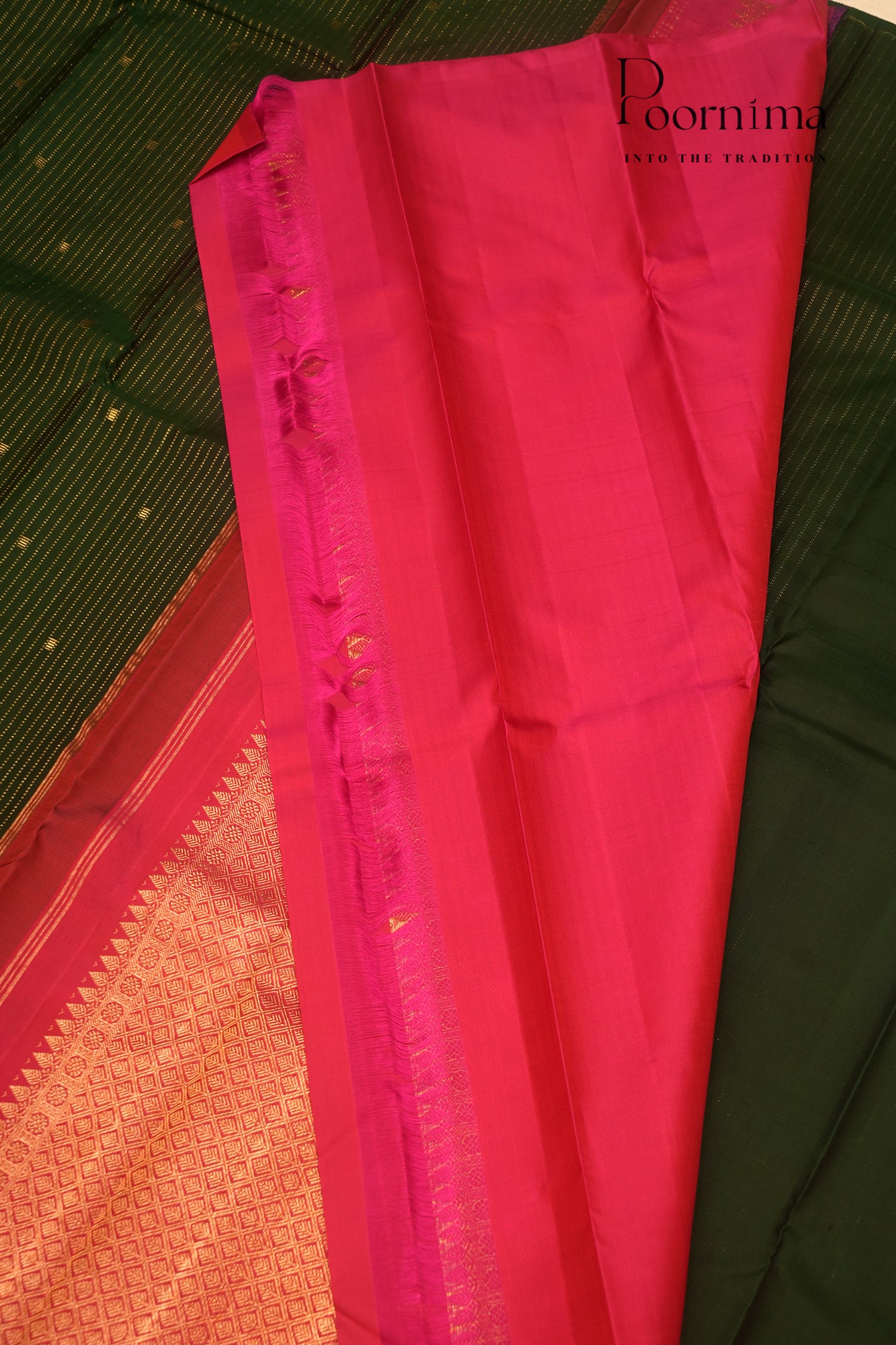 VINTAGE KANJEEVARAM- DARK GREEN