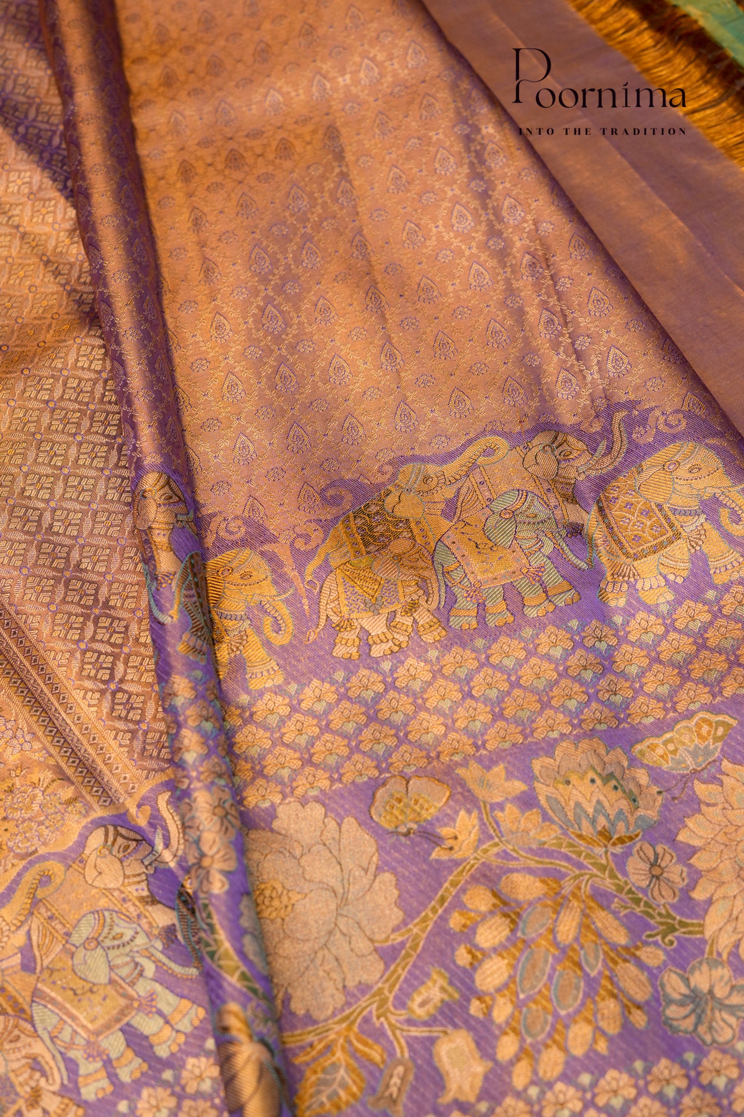 VINTAGE KANJEEVARAM- OLIVE