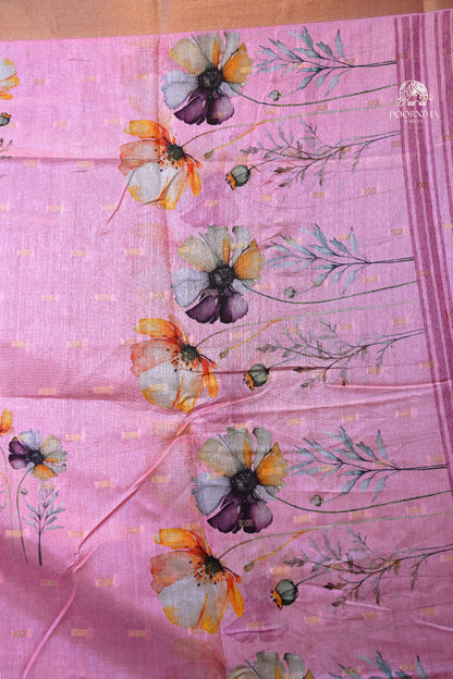 CHANDERI SAREE - PINK