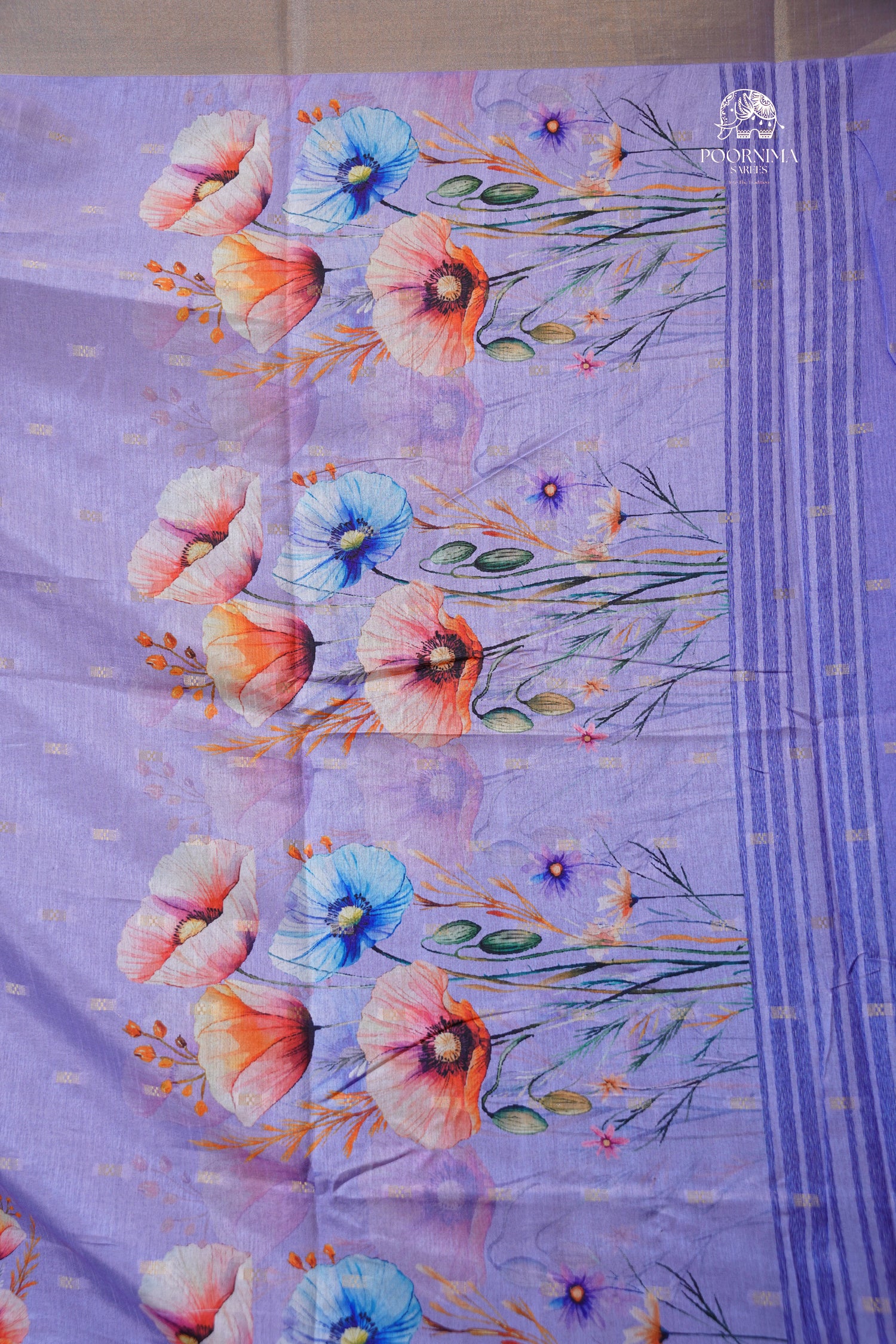 CHANDERI SAREE- VIOLET