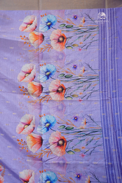 CHANDERI SAREE- VIOLET