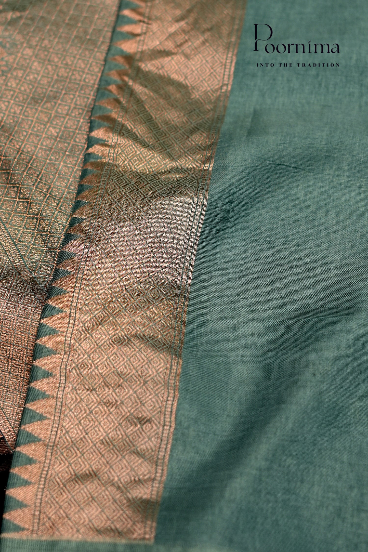 BENARASI PATTU- NAVY BLUE