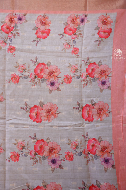 CHANDERI SAREE - IVORY CREAM