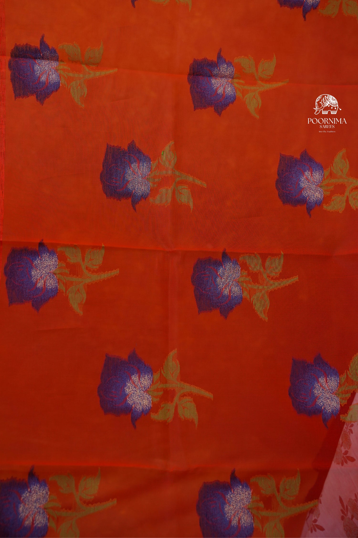 SEMI TUSSAR SAREE - RED