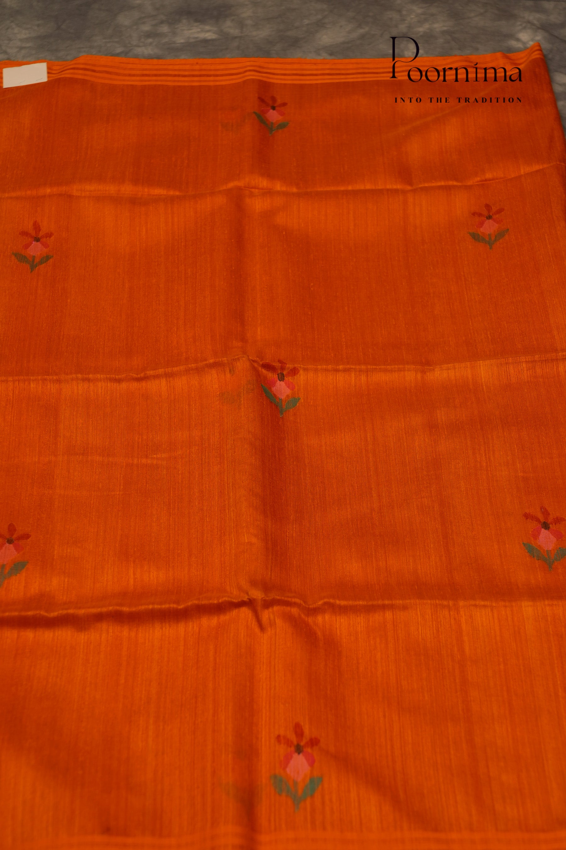 JUTE JAMDANI SAREE- YELLOW