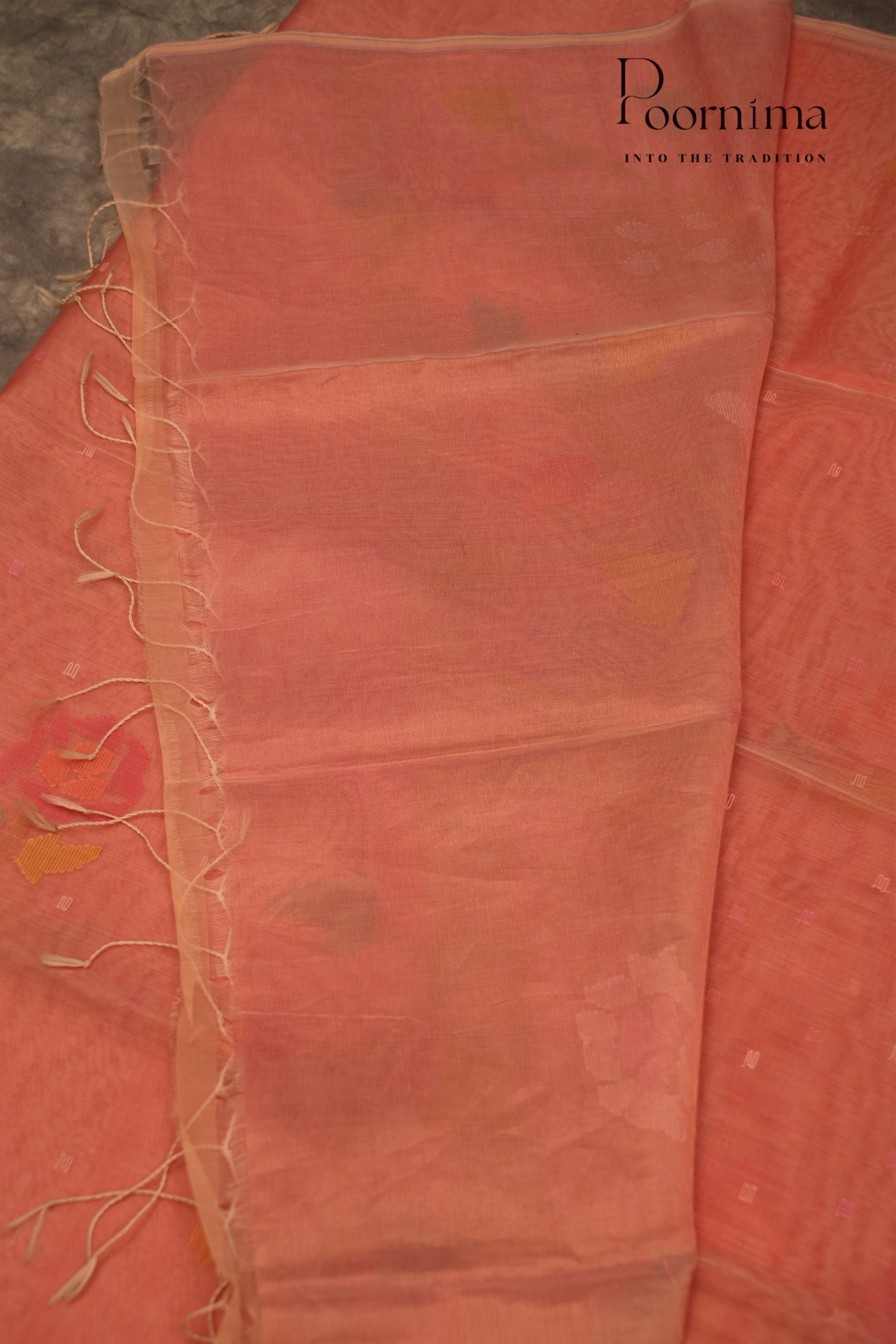 TUSSAR JAMDANI SAREE- LIGHT PINK