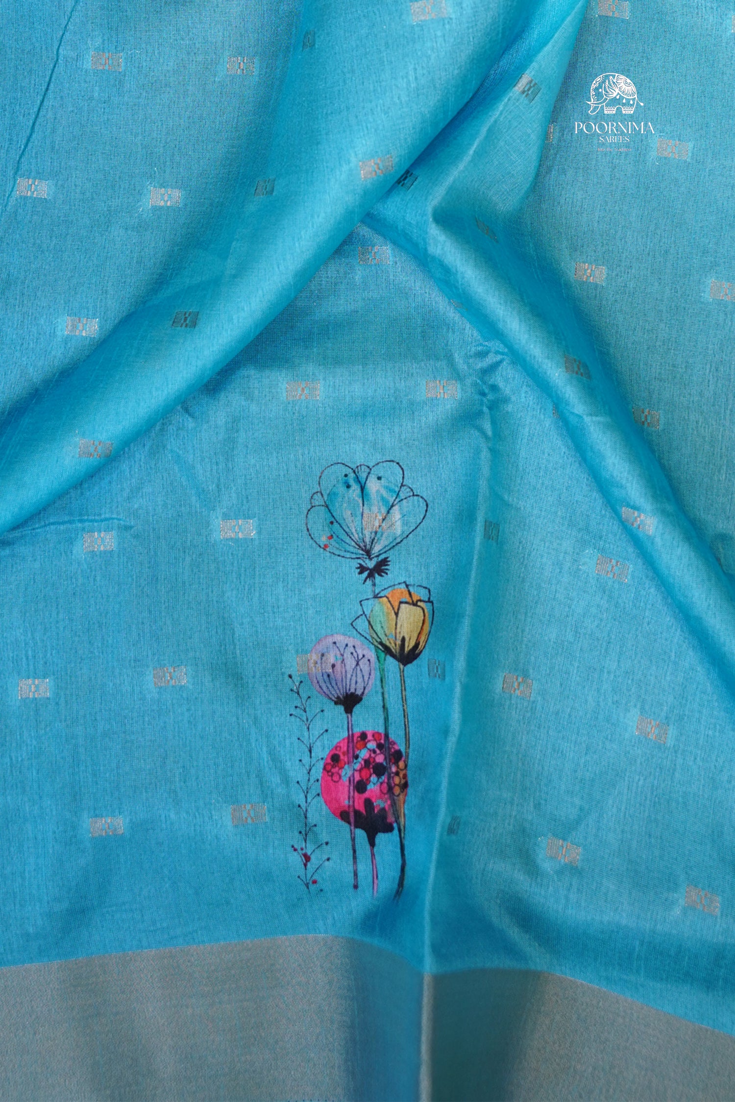 CHANDERI SAREE - BUTTER CREAM