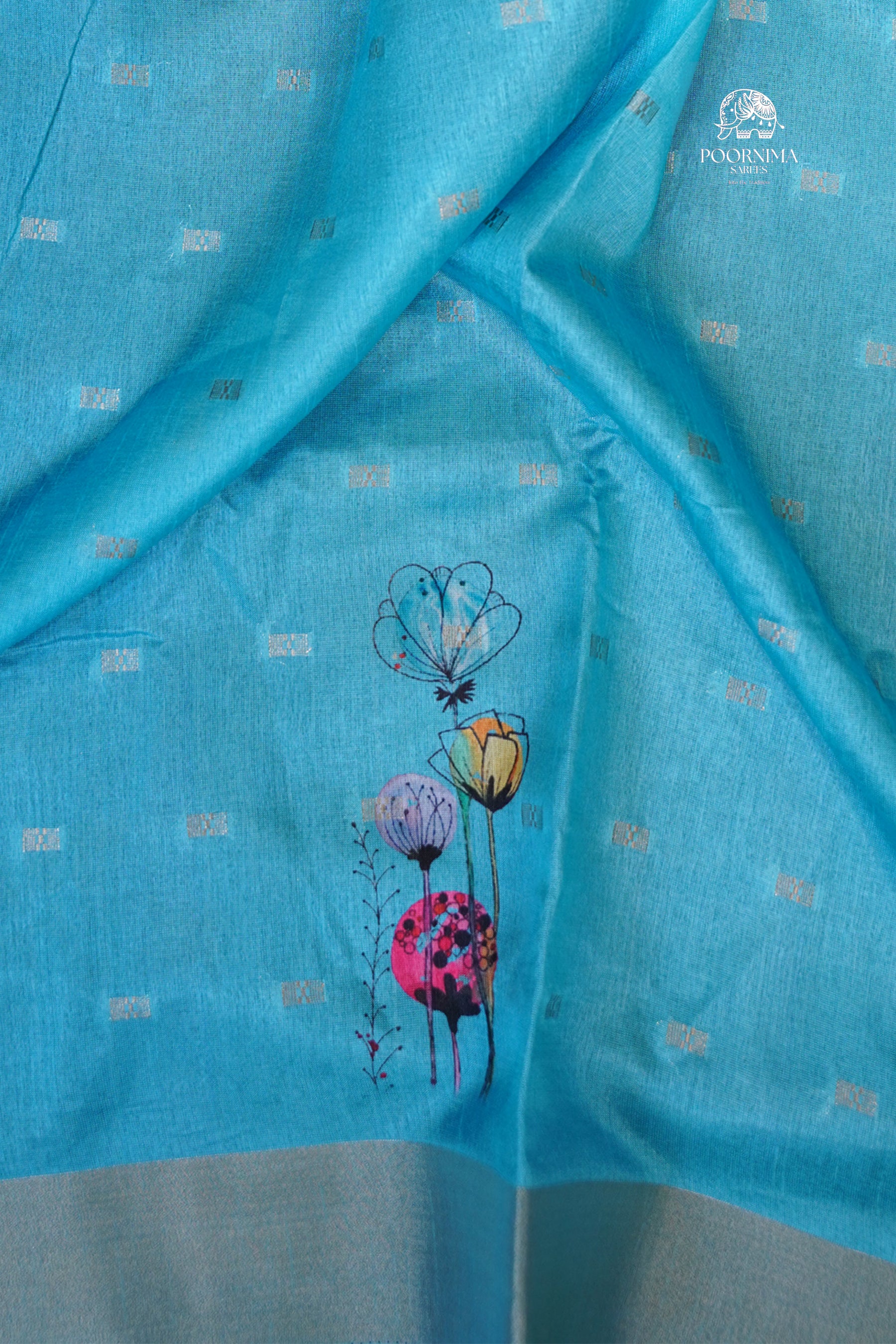 CHANDERI SAREE - BUTTER CREAM