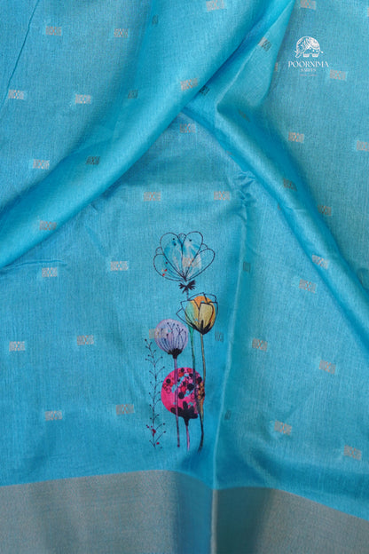 CHANDERI SAREE - BUTTER CREAM