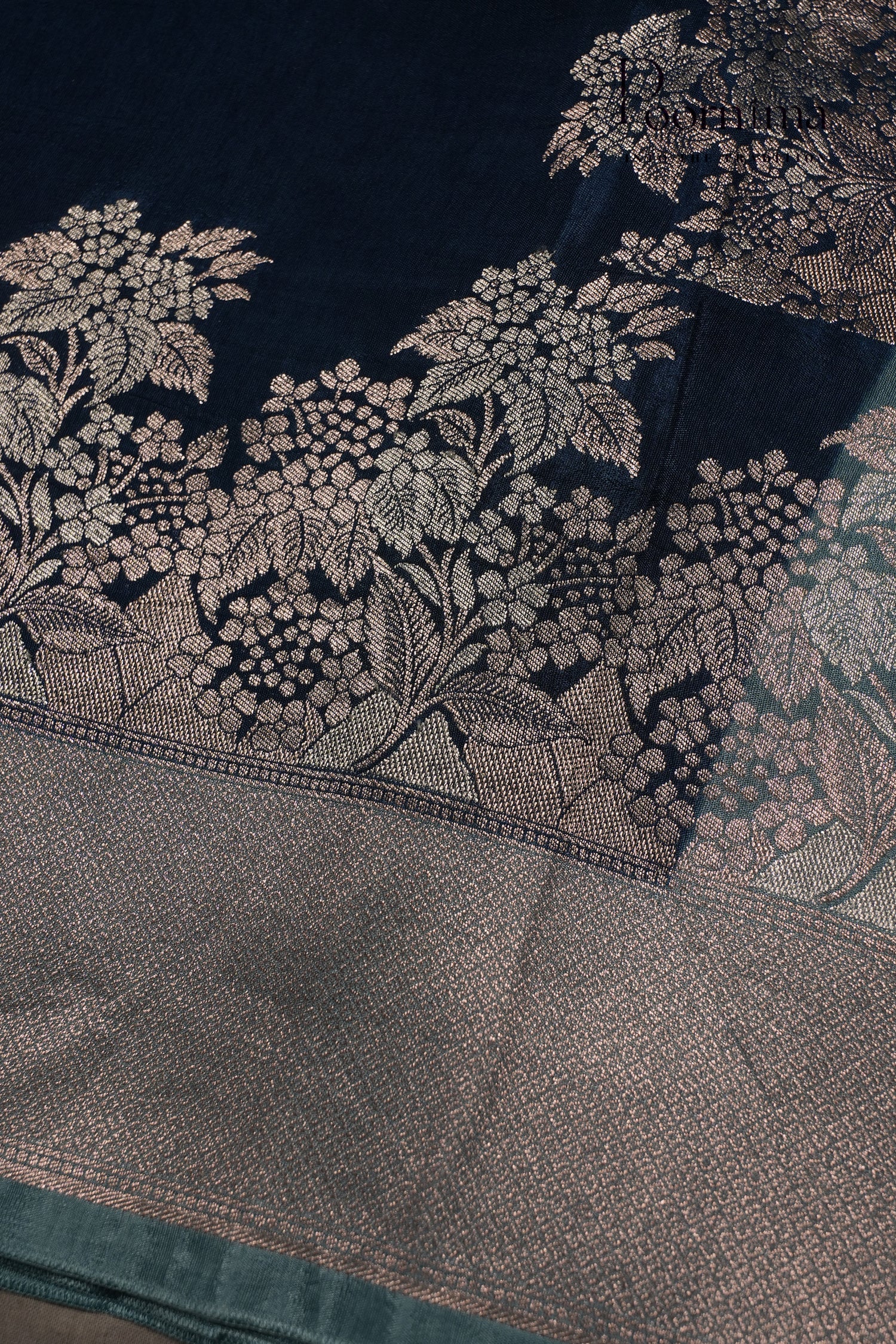 BENARASI PATTU SAREE-INDIGO