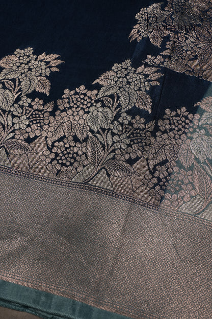 BENARASI PATTU SAREE-INDIGO