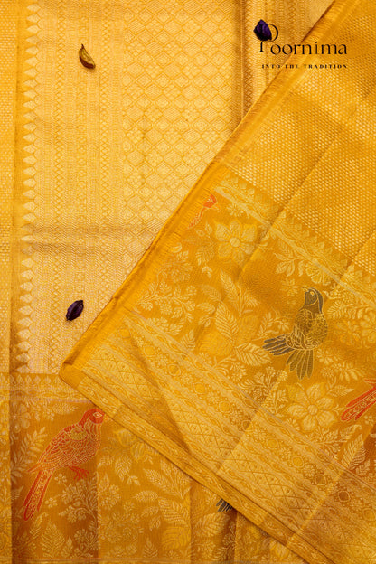 VINTAGE KANJEEVARAM- MUSTARD YELLOW