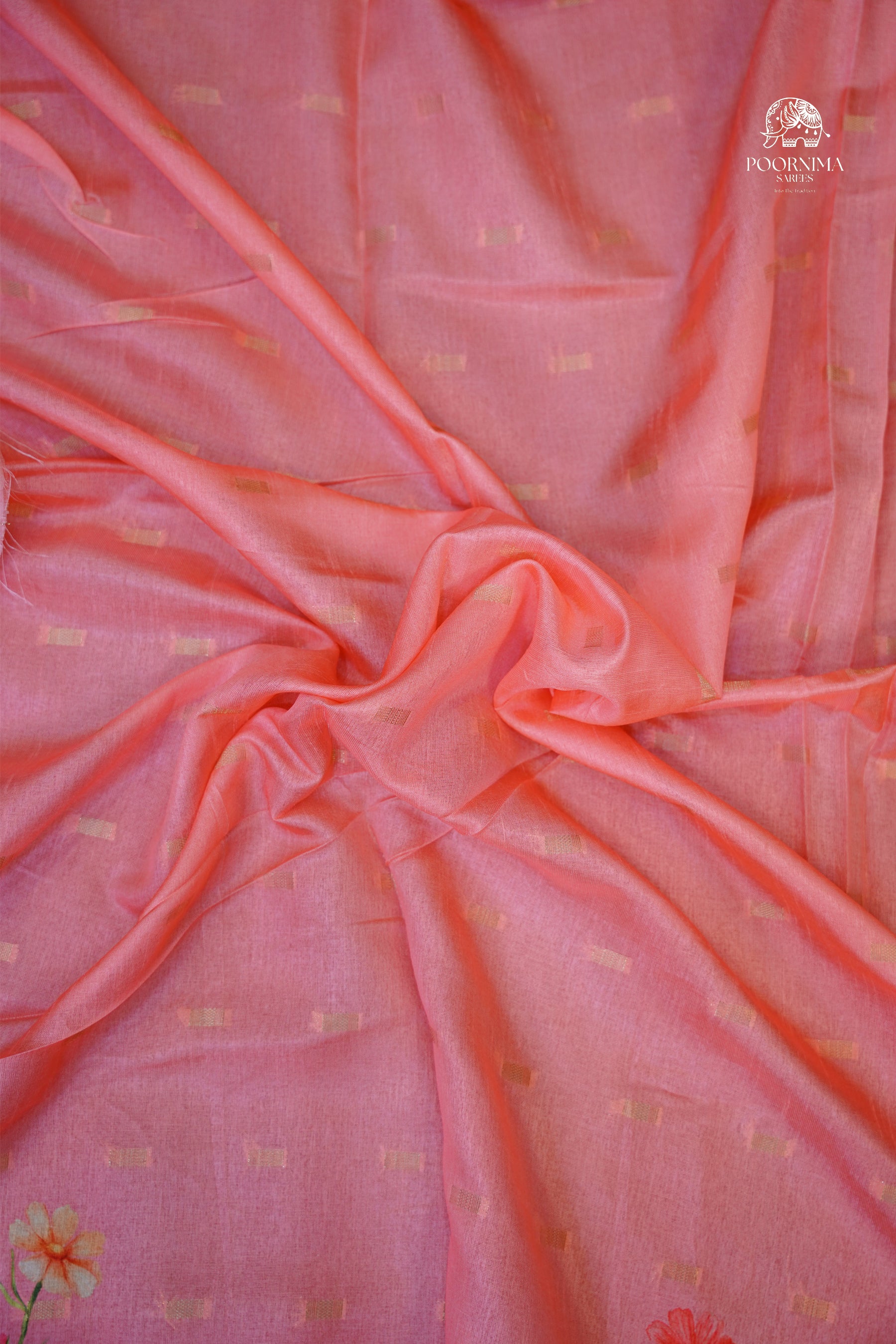 CHANDERI SAREE - BUTTER CREAM